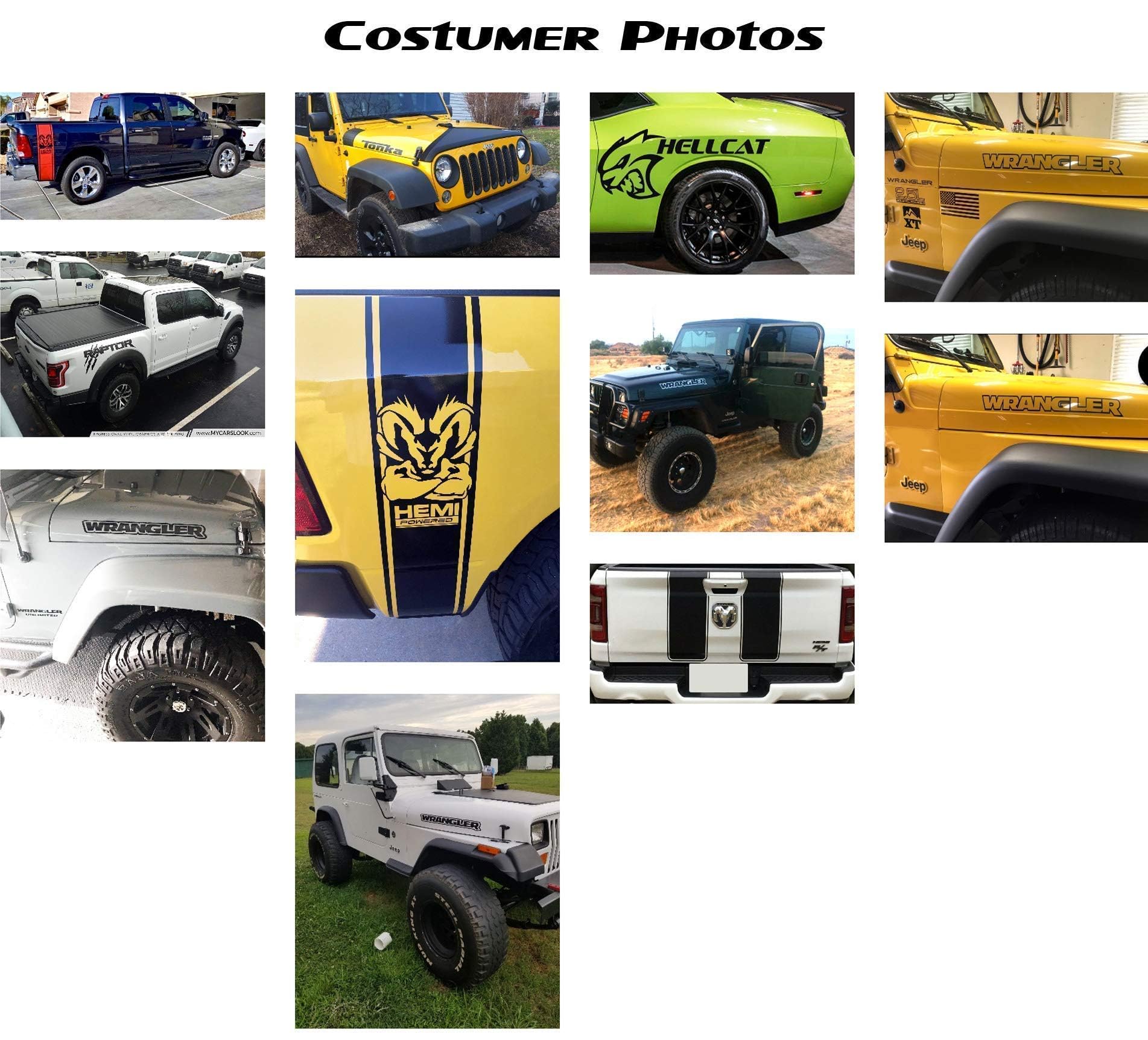 Premium Tailgate Truck Decal Stripes - Durable Vinyl Stickers & Bands for Pickup Trucks - Perfect for Customizing Your Vehicle & Off-Road Adventures