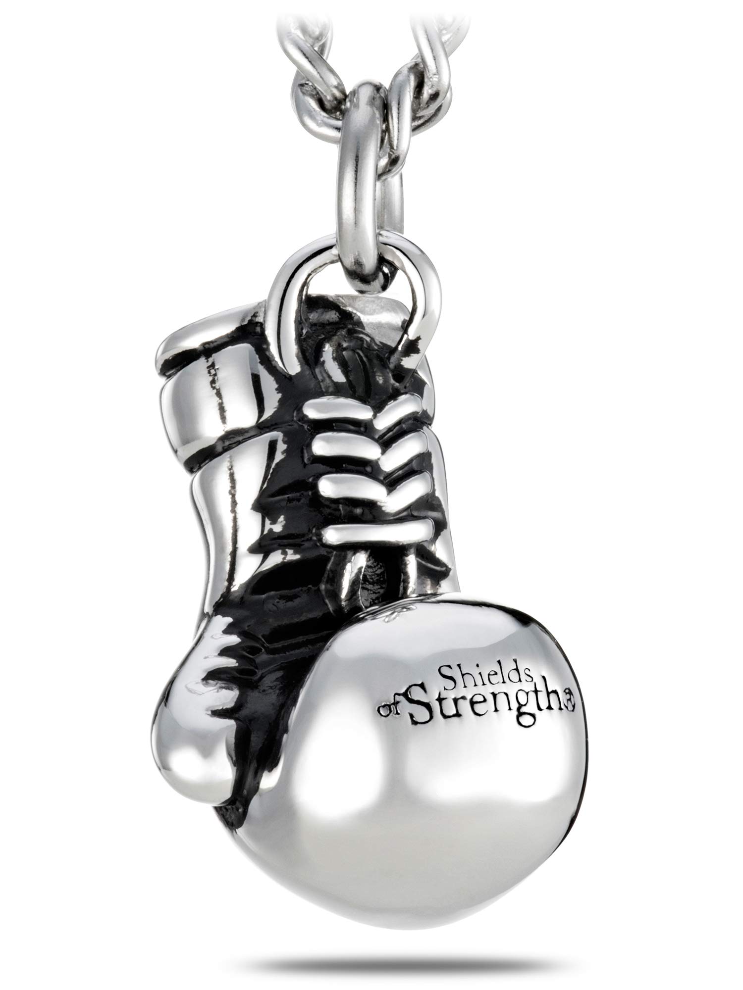 14K Gold Boxing Glove Necklace - Philippians 4:13 Christian Jewelry Gift for Men