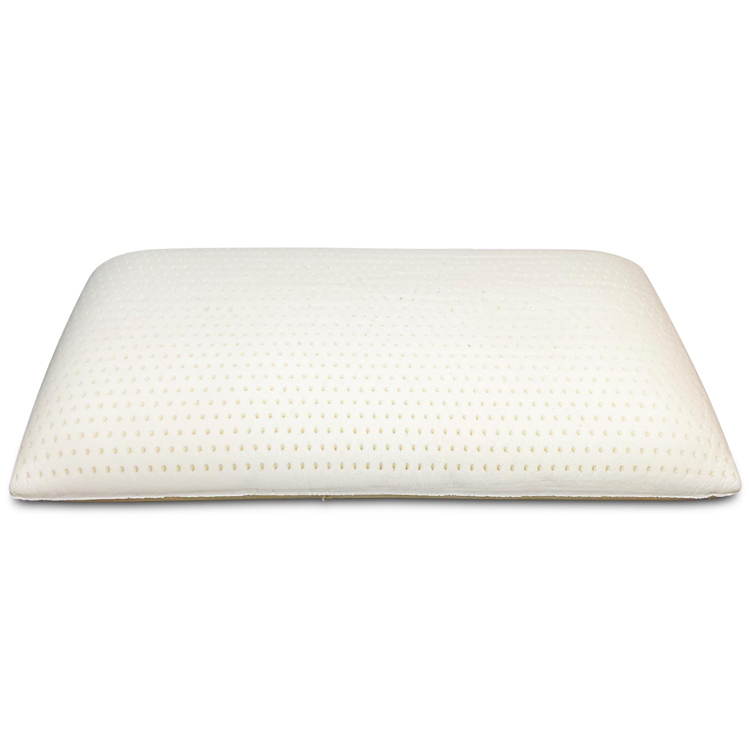 OrganicTextiles DS Latex Pillow with Organic Cotton Cover - Queen Size, Medium Firmness, GOTS Certified | Hypoallergenic, Neck Pain Relief & Head Support for Side, Back, Stomach Sleepers | Perfect for Allergy Sufferers, Hot Sleepers & Eco-Conscious Shoppers