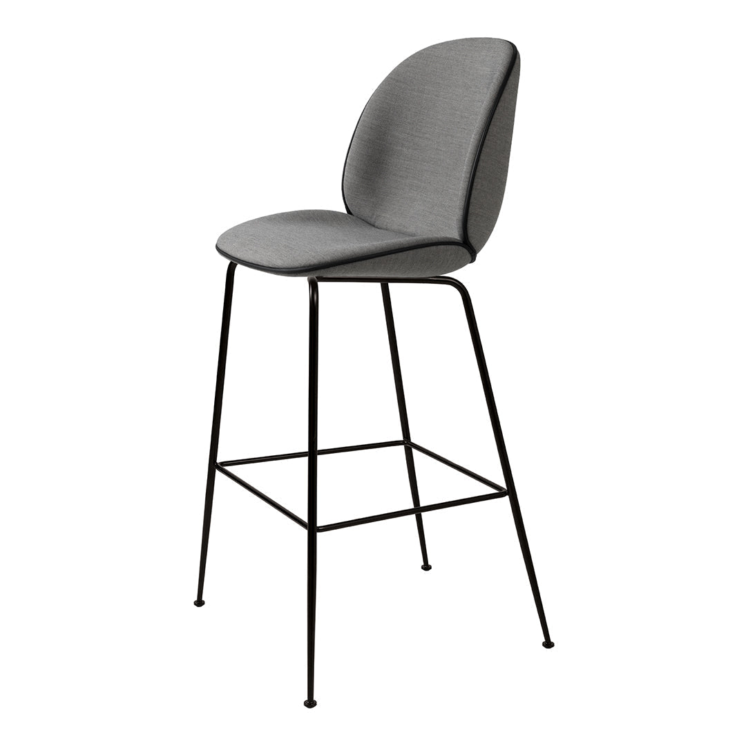 Beetle Counter Chair - Fully Upholstered Modern Bar Stool with Back Support | Perfect for Kitchen Islands, Breakfast Bars & Home Cafes