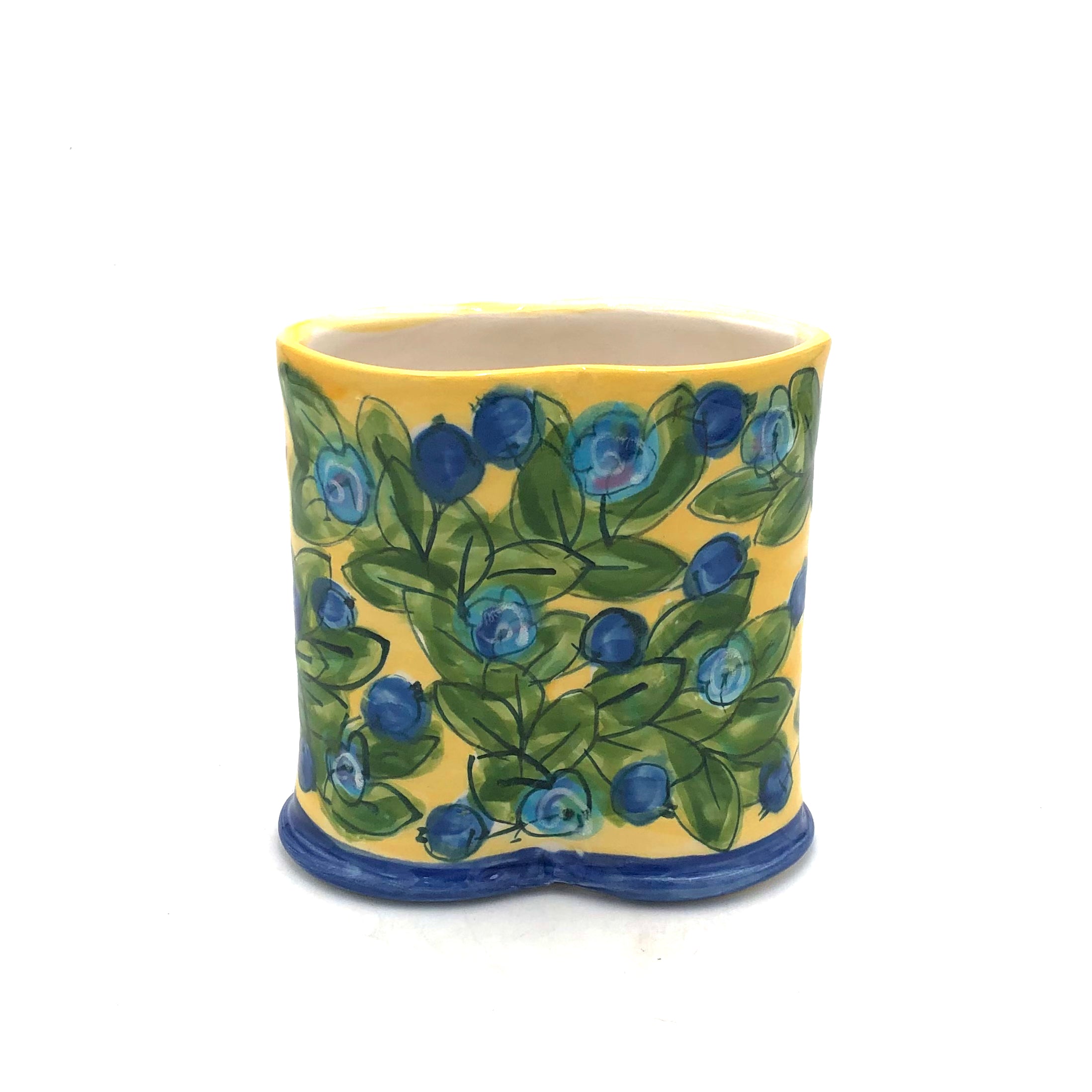 Susan & Peter Stark Yellow Ceramic Vase - Handmade Decorative Flower Vase for Home, Office & Wedding Decor