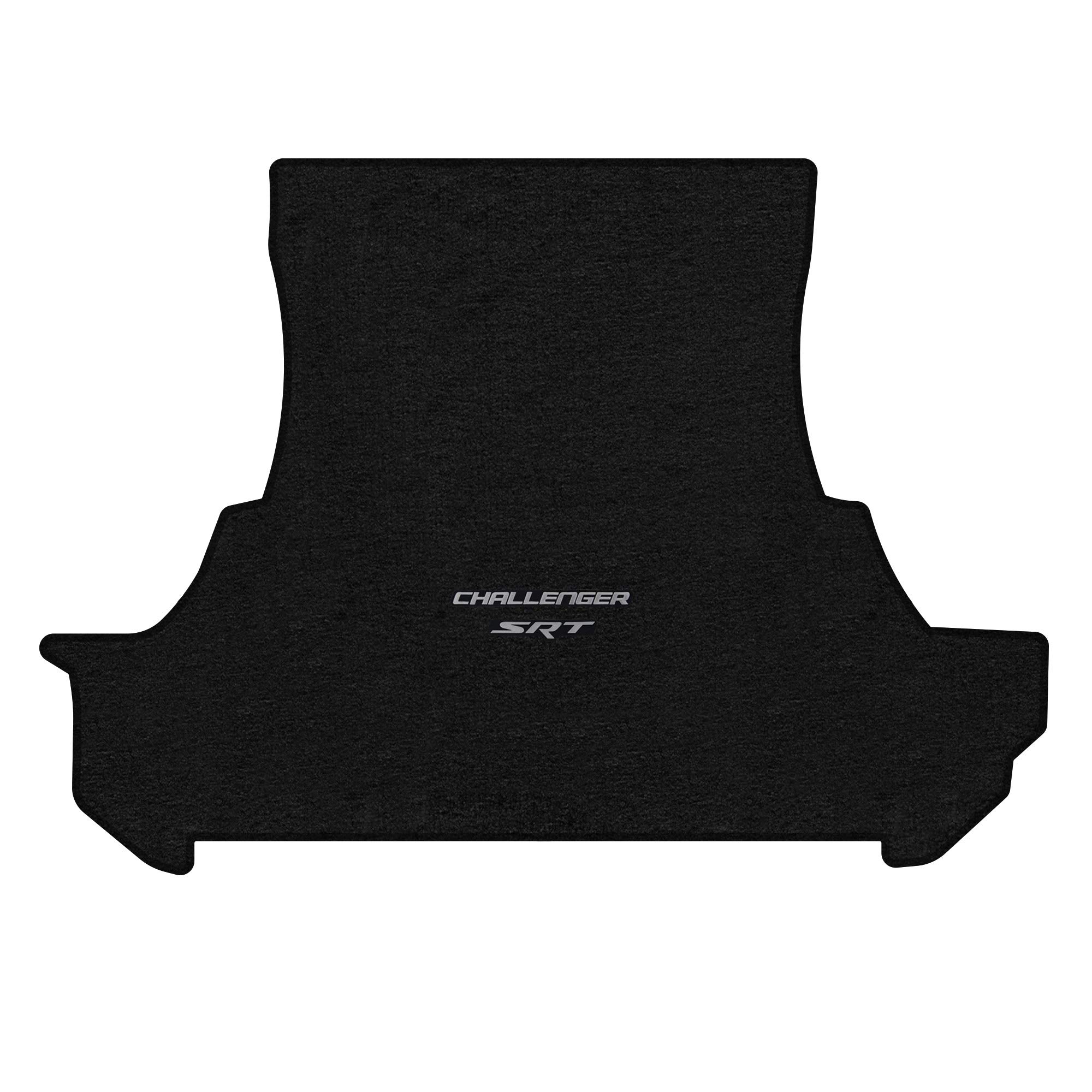 Premium Custom-Fit Carpeted Floor Mats for Dodge Challenger RWD 2012-Present - Luxury Car Floor Liners (Charcoal & Silver SRT Trunk Mat) | All-Weather Protection & Enhanced Interior Style