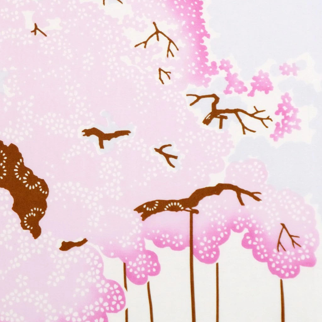 Premium Kyo Yuzen Dyed Tenugui Hand Towel - Kyoto Maruyama Park Weeping Cherry Blossom Design | Authentic Japanese Made in Kyoto | Perfect for Home Decor, Gift & Cultural Experience