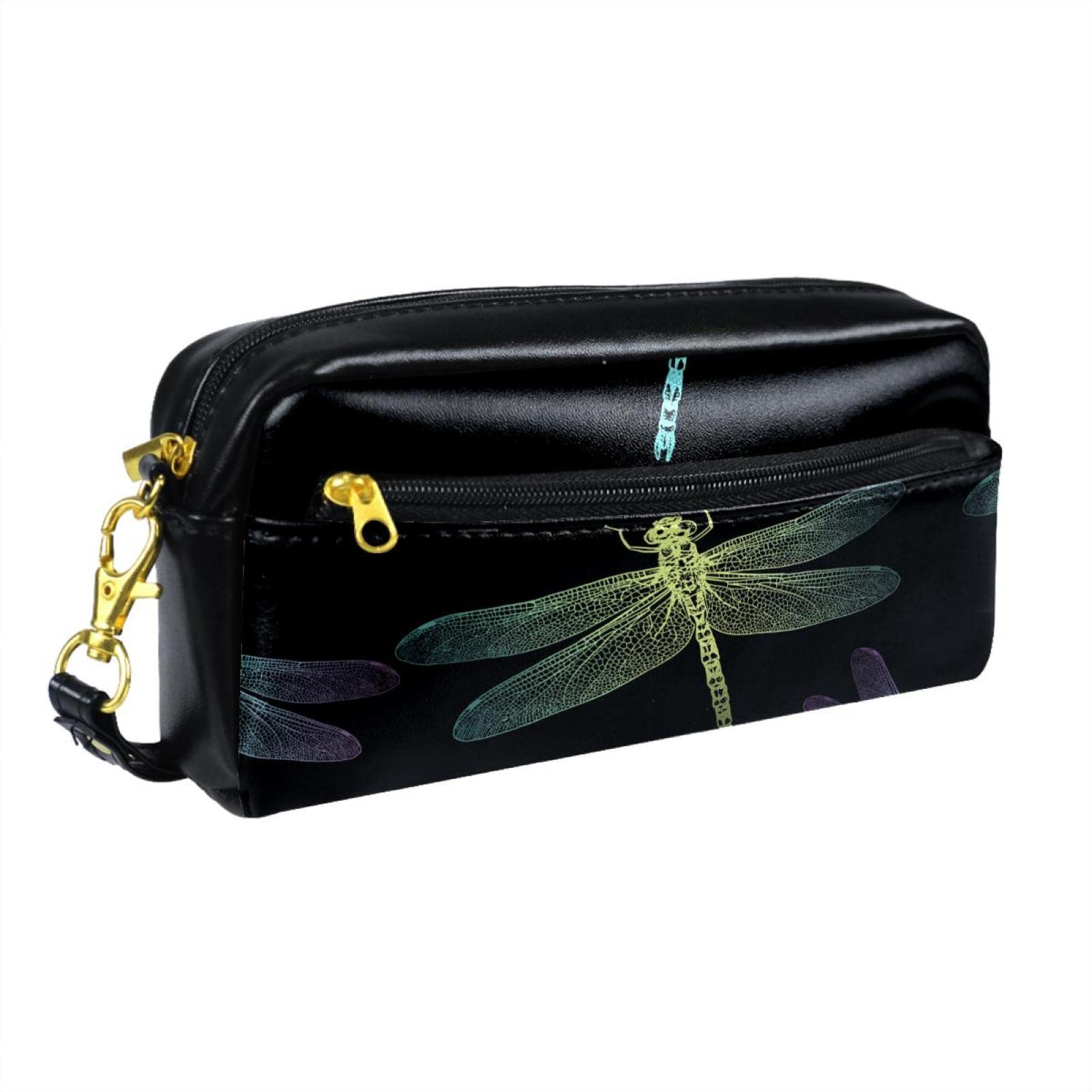 Dragonfly Pattern Pencil Case - Portable Pen Pouch & School Stationery Organizer for Students, Office, Travel | Cute School Supplies Accessories