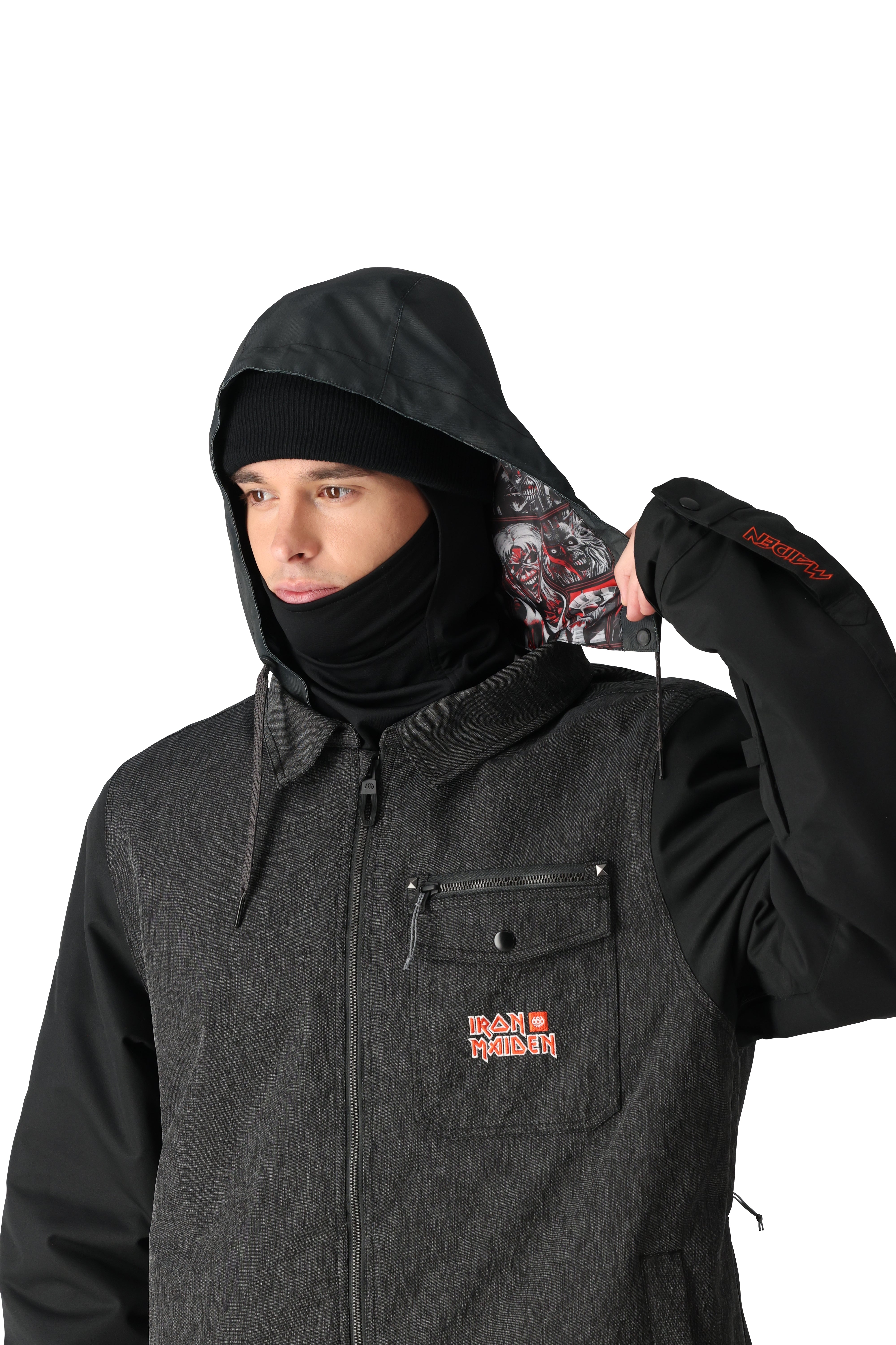 686 Iron Maiden Insulated Battle Jacket 2025 - Heavyweight Winter Motorcycle Jacket for Men & Women - Perfect for Cold Weather Riding, Concerts & Outdoor Adventures