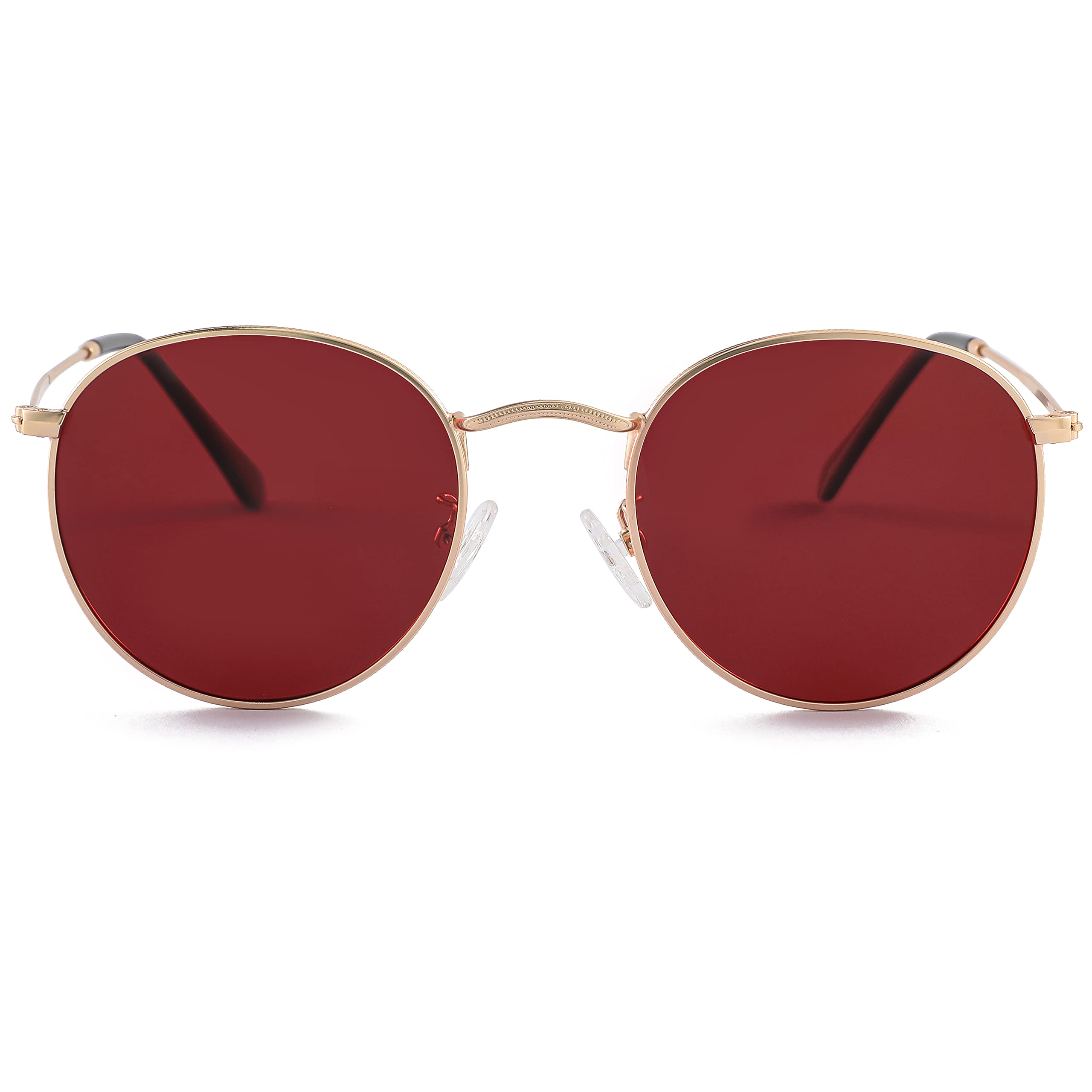 Polarized Round Sunglasses for Men & Women - Classic Circle Mirrored Lens UV Protection - Perfect for Driving, Beach & Outdoor Activities