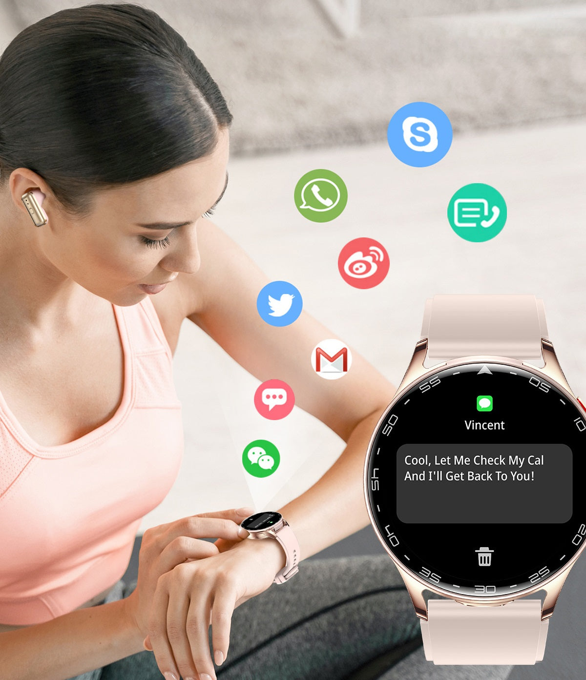 DECWIN T97 Smart Watch with Bluetooth Headset - Fitness Tracker, Heart Rate Monitor, Sleep Tracking for Running, Workout & Daily Use