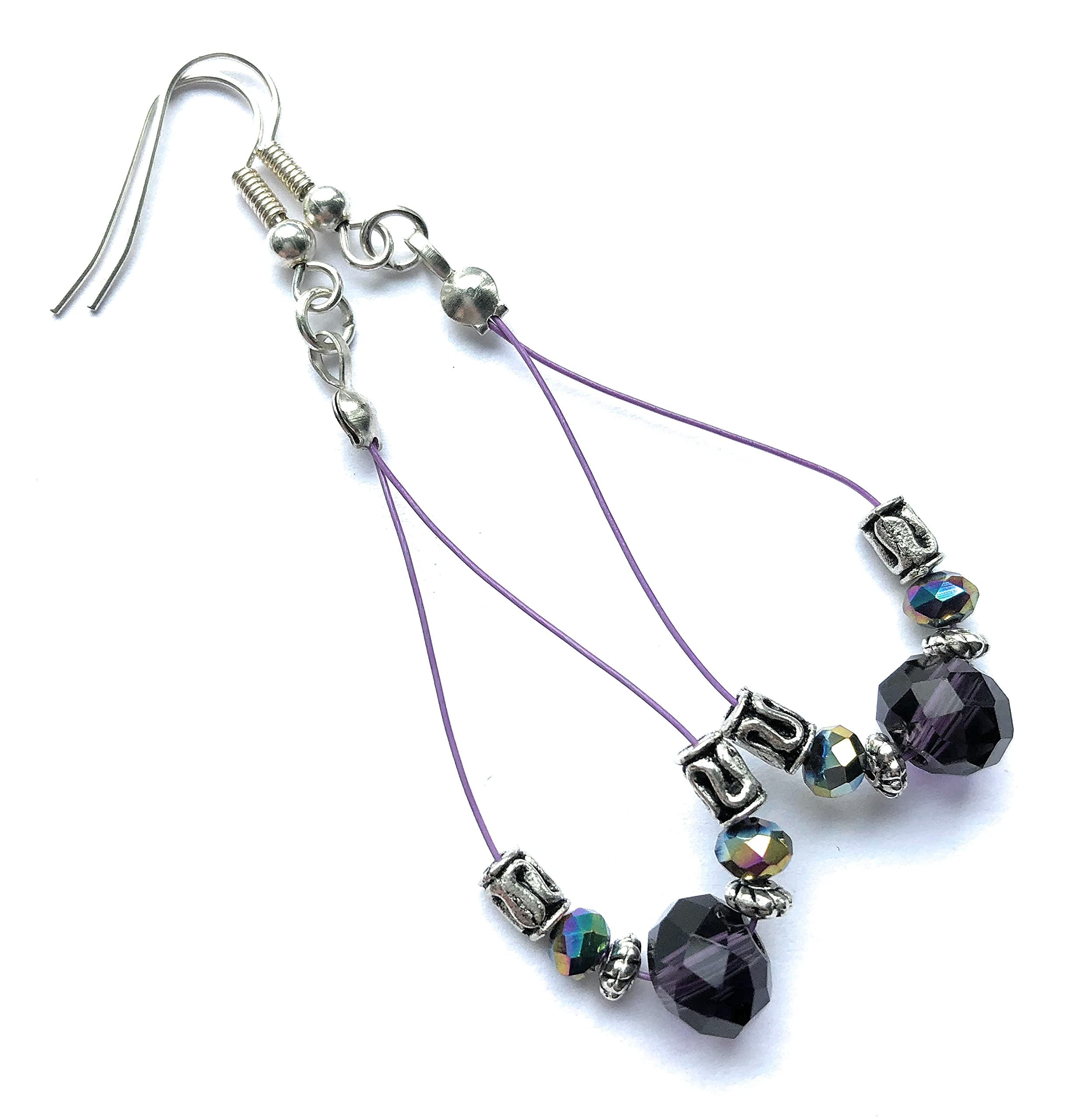 Sparkle Crystal Loop Earrings for Women - Birthday Gift for Her - Handmade Jewelry for Parties & Gifting