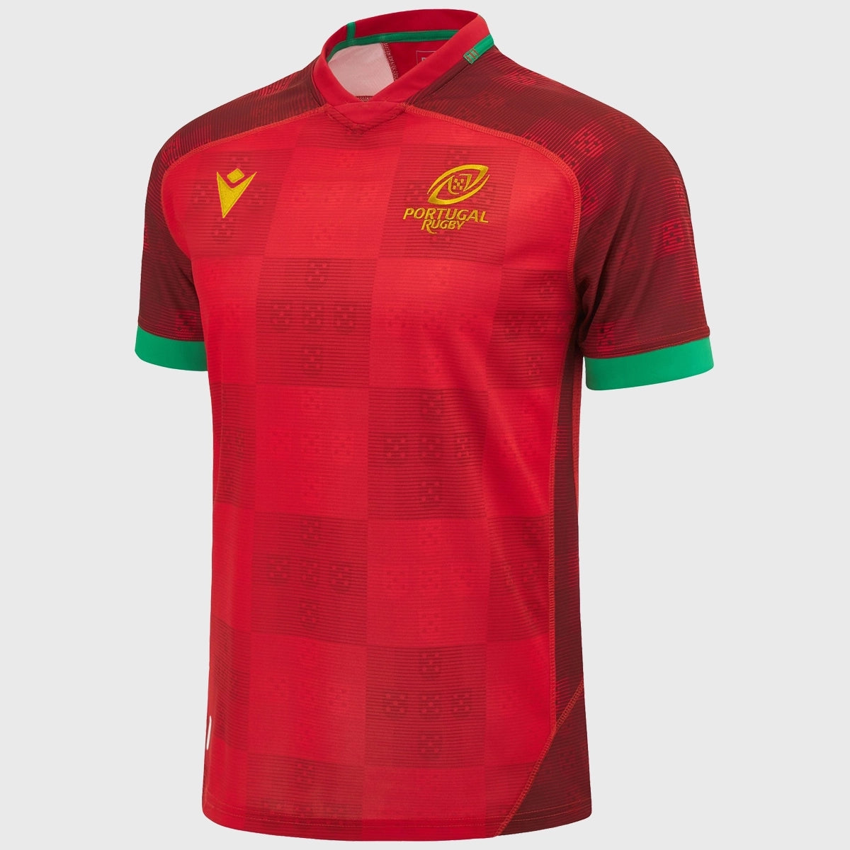 Portugal National Team Macron Home Replica Rugby Jersey - Authentic Football Shirt for Fans & Players - Perfect for Matchdays, Training & Casual Wear