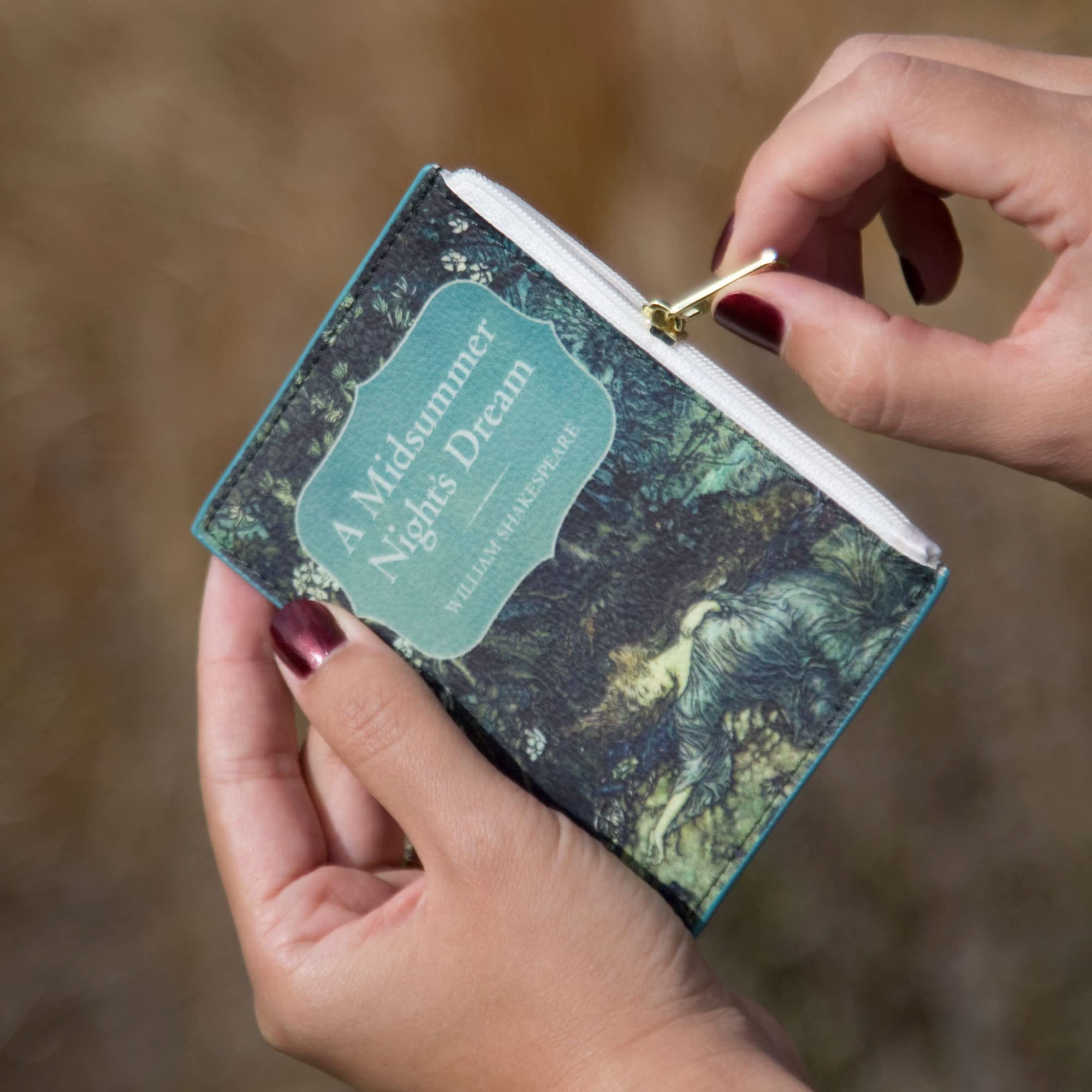 Themed Book Coin Purse for Book Lovers - Perfect Literary Gift for Book Clubs, Readers & Writers - Stylish Women's Wallet for Coins & Small Items - Great for Book Fairs, Reading Events & Daily Use