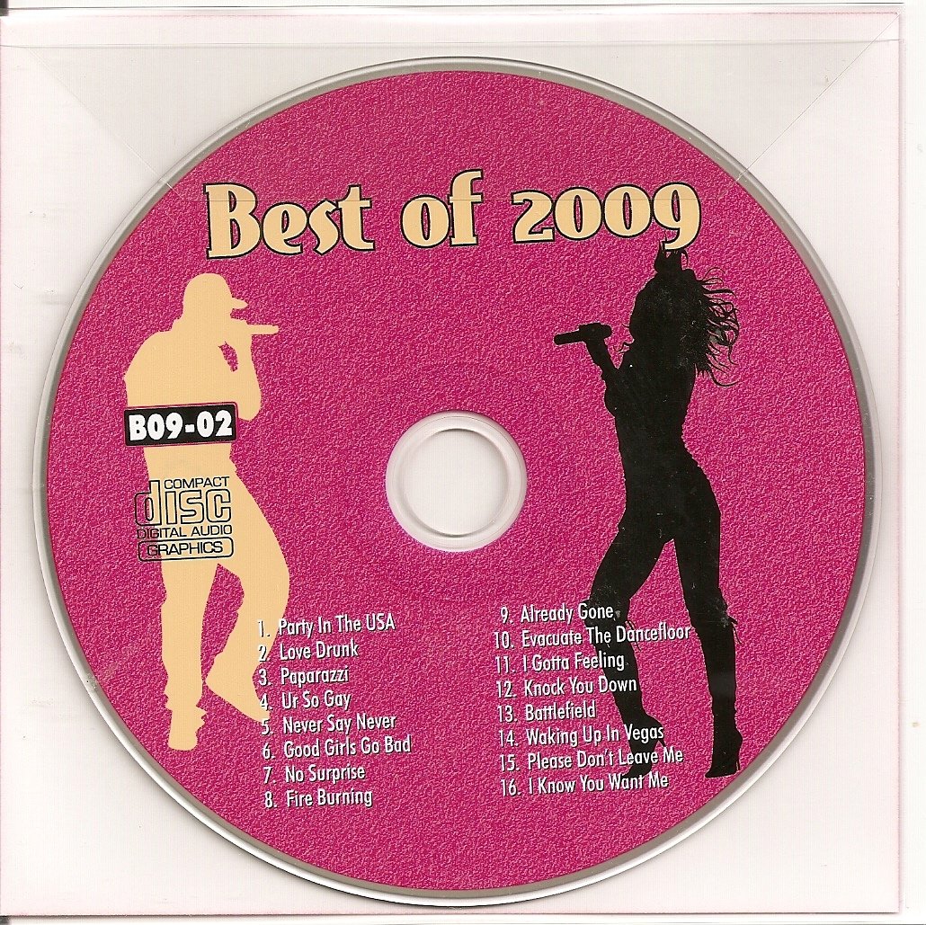 Best of 2009 #2 CD+G Karaoke Disc - 16 Popular Pop Songs for Parties, Singing & Family Fun