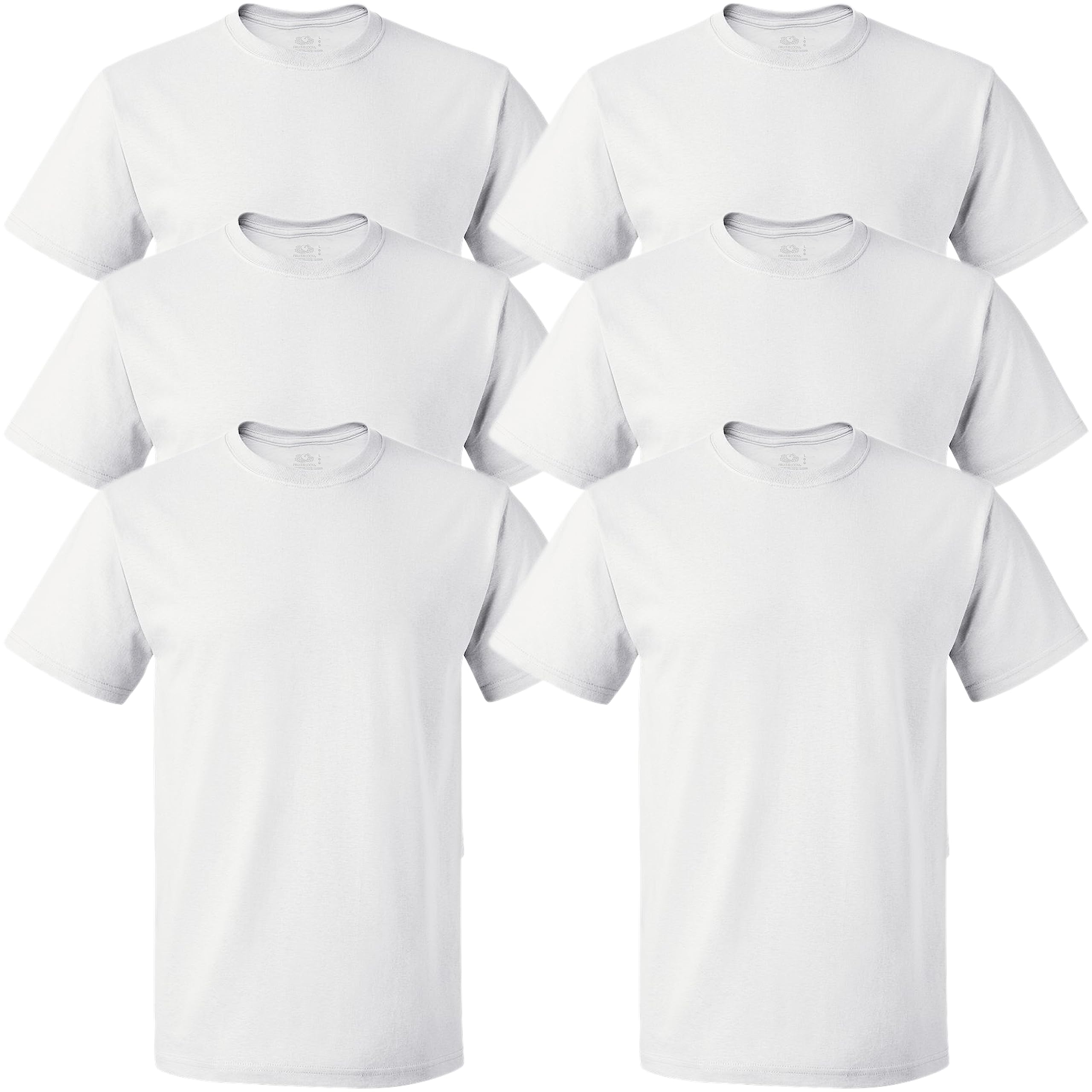 Fruit of the Loom Men's Stay Tucked Crew Neck T-Shirt - Soft Cotton Comfort Fit Undershirt for Work, Casual & Layering