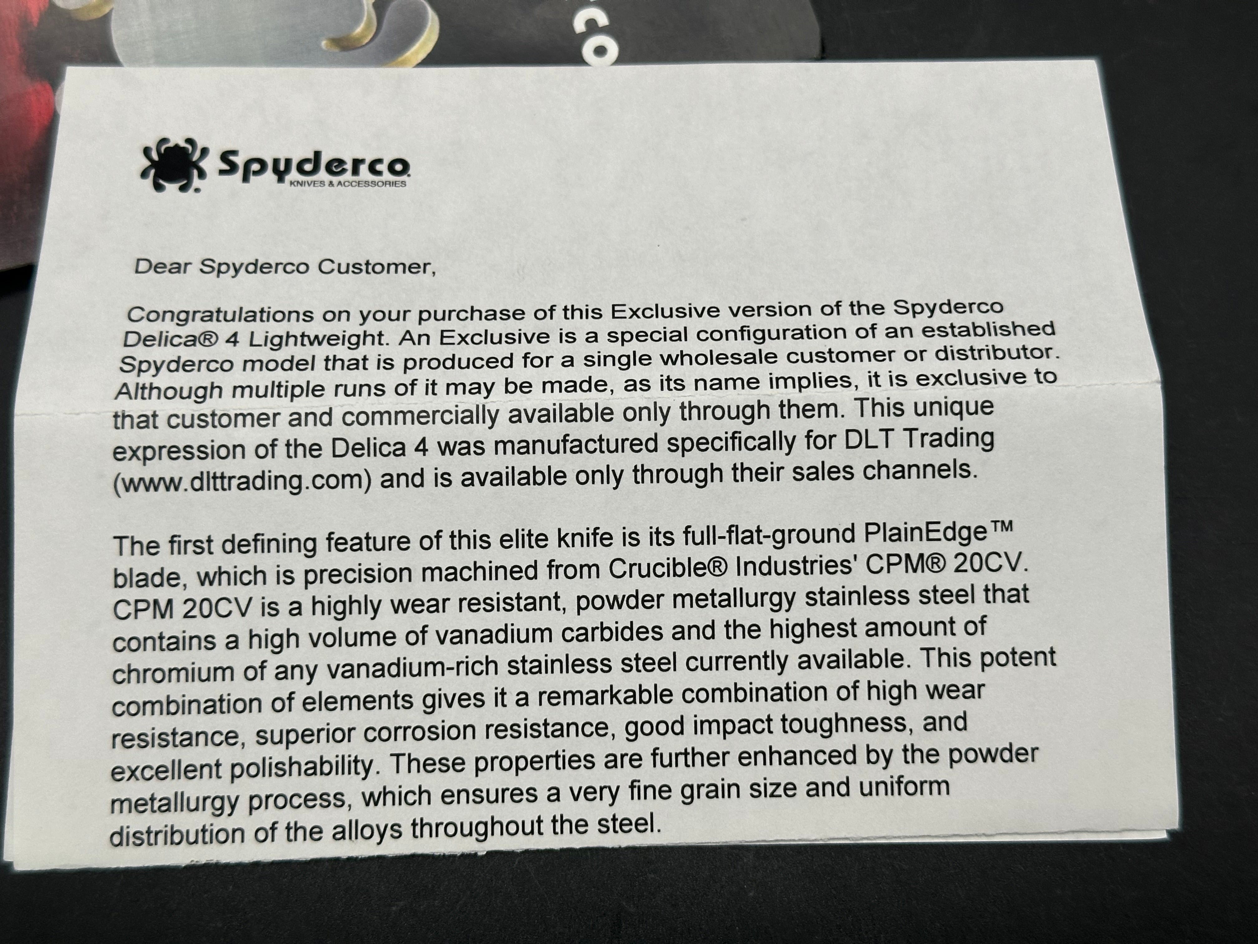 Spyderco Delica 4 Folding Knife - FRN Handle, Red/Black Zome Pattern (DLT Trading Exclusive) | EDC, Outdoor, Camping & Everyday Carry Pocket Knife