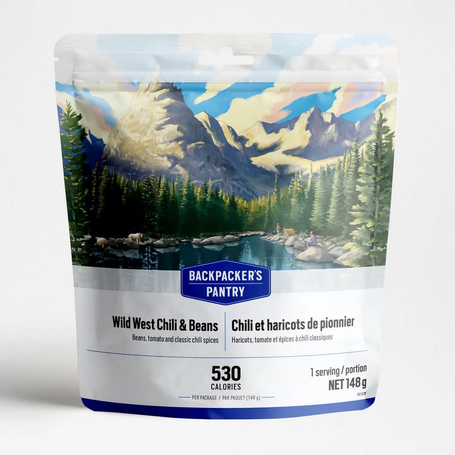 Backpacker's Pantry Wild West Chili & Beans - Single Serving Freeze-Dried Meal | Lightweight Camping Food for Hiking, Backpacking & Emergency Preparedness