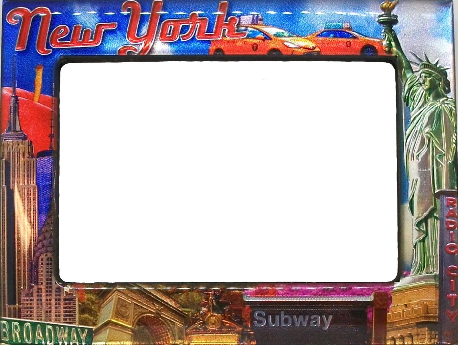 New York City Souvenir Fridge Magnet & Magnetic Photo Frame - Perfect for Travel Memories, Home Decor, and Office Gifts
