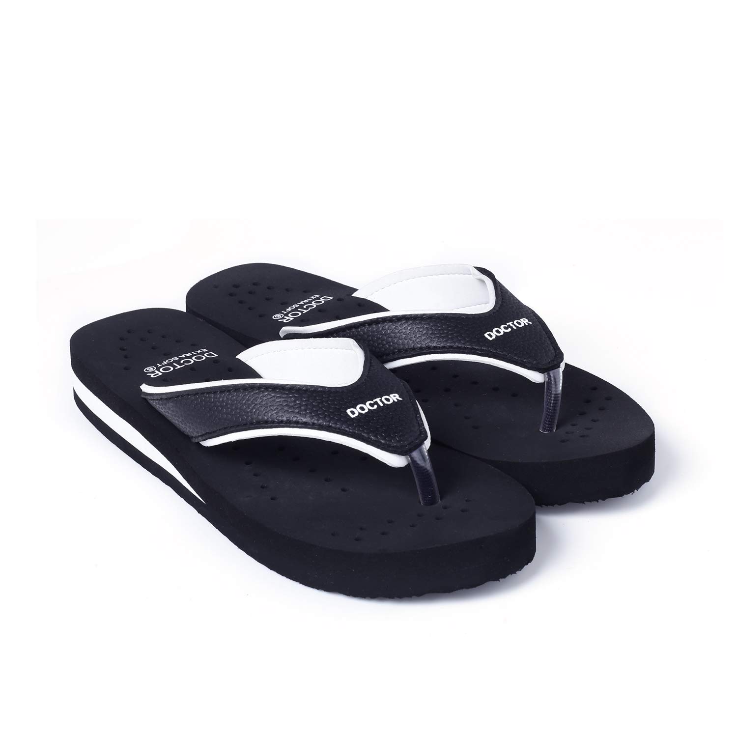 Diabetic & Orthopedic Flip Flops for Women - Super Comfortable Pregnancy Flat House Slippers for Girls - Ideal for Indoor Use, Relaxation & Foot Pain Relief (D-18)