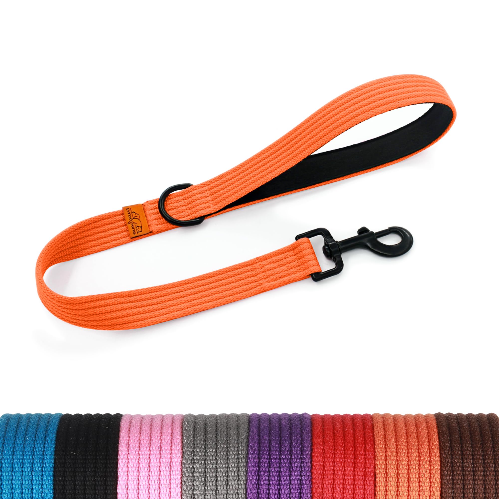 **LynxKing 2FT Heavy Duty Nylon Dog Leash for Large, Medium & Small Dogs - Durable Short Leash with D Ring for Walking, Training & Puppy Control - Perfect for Outdoor Adventures, Park Visits & Obedience Classes**