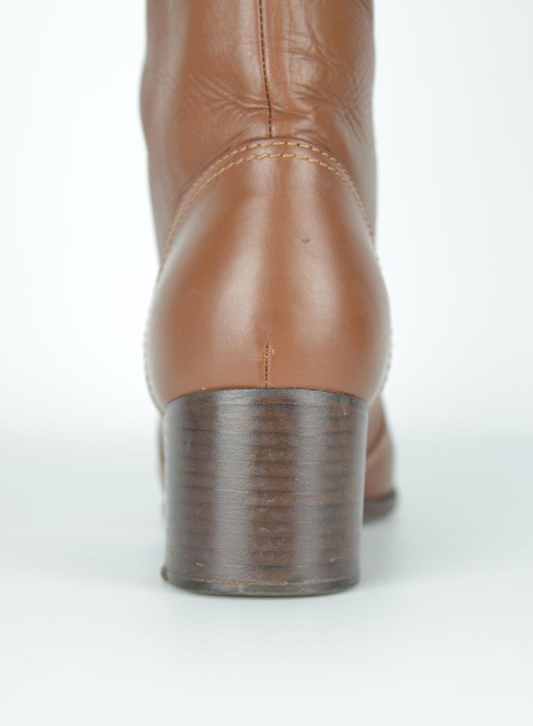 Chanel Cognac Leather Boots Size 36 - Luxury Women's Fashion Boots for Fall & Winter Outfits