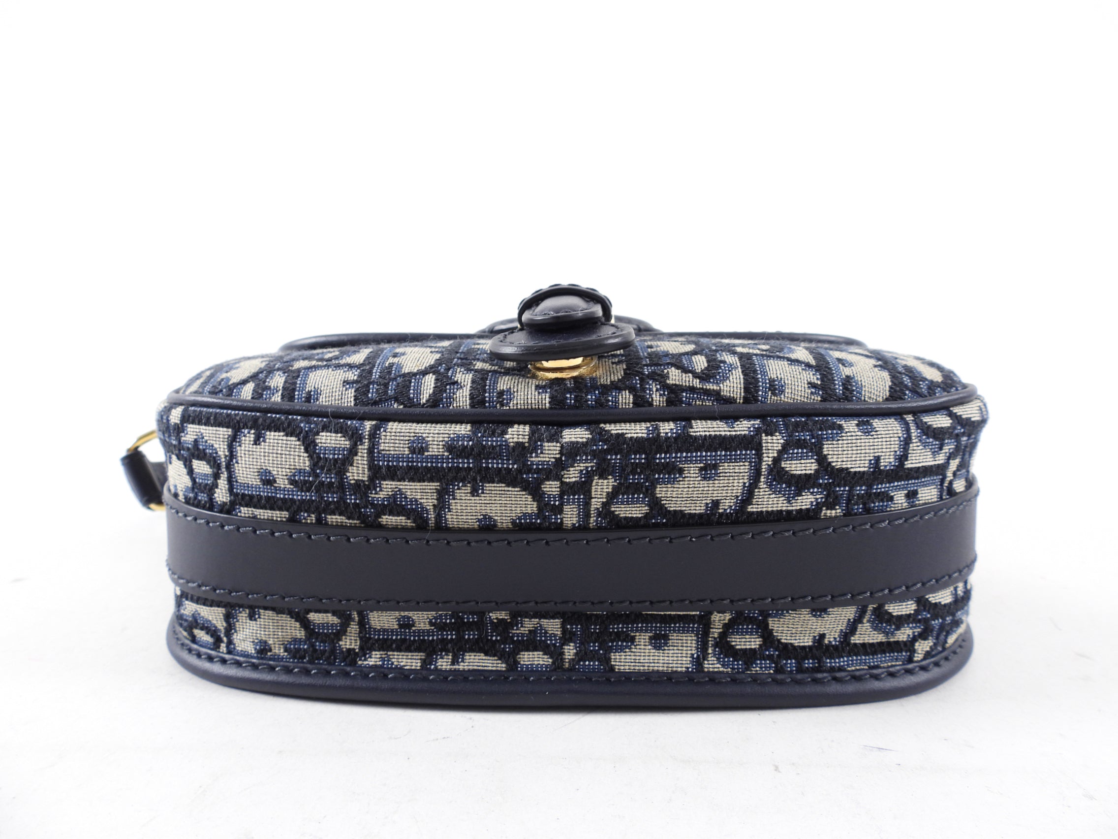 Christian Dior Navy Blue Oblique Jacquard Medium Bobby Bag - Luxury Designer Handbag for Women, Perfect for Work, Travel & Special Occasions