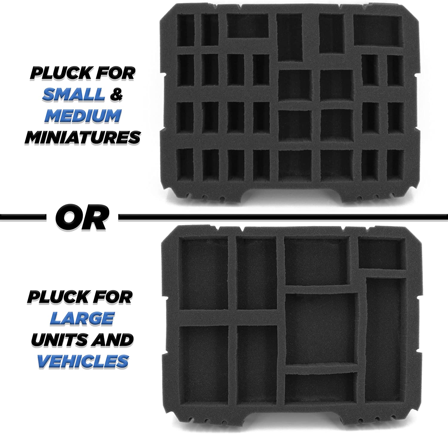 CASEMATIX Miniature Storage Hard Shell Case - Dual Layer Foam Protector for Warhammer 40K, D&D Miniatures | Portable Game Figure Organizer for Tabletop RPG, Wargaming & Collectibles