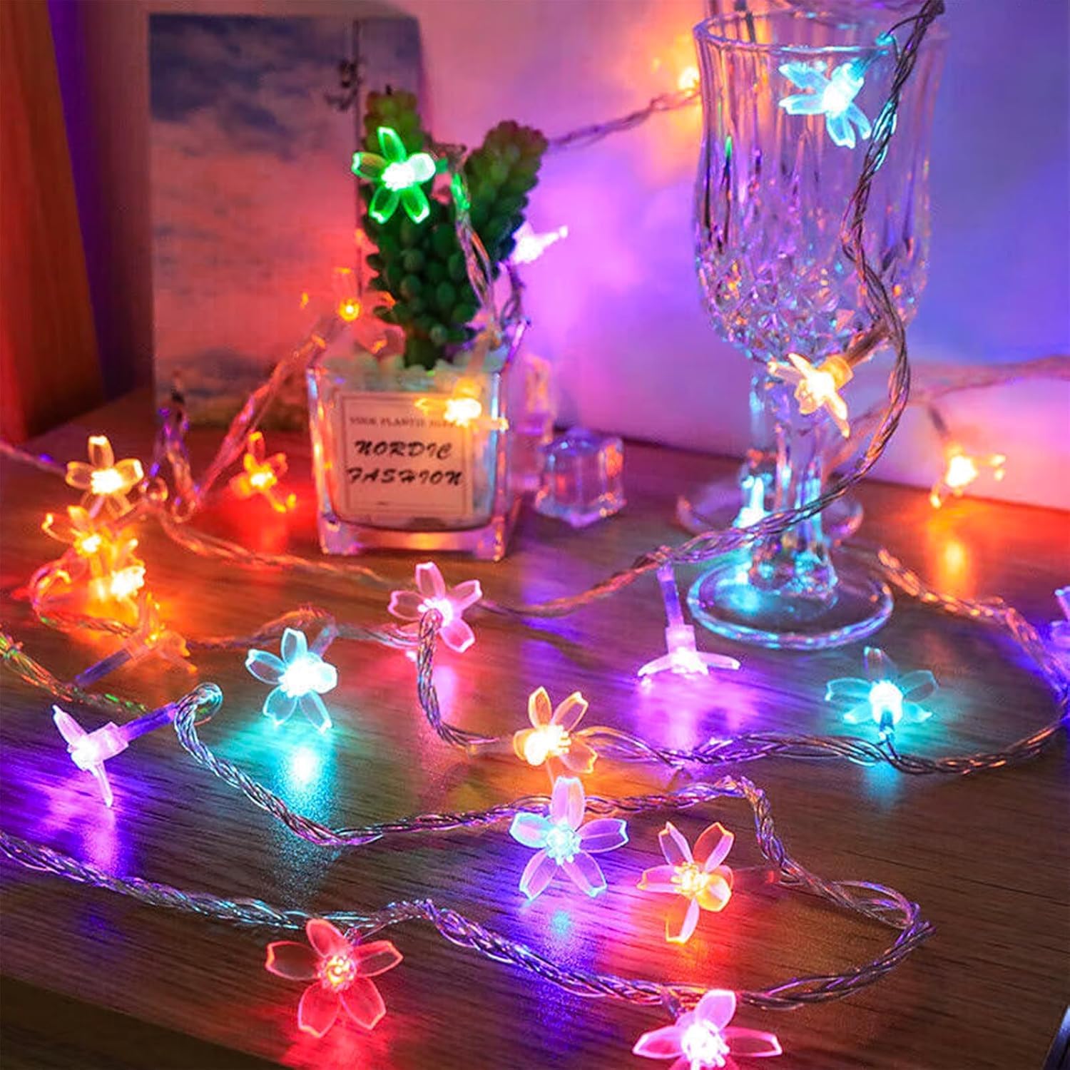 FULLBELL 100 LED Easter String Lights - 33 Feet Memory Wire Fairy Lights for Indoor Outdoor Decor, Bedroom, Wedding, Party, Wall (Multi Color) | Perfect for Easter, Christmas, Garden, Patio & Home Decoration