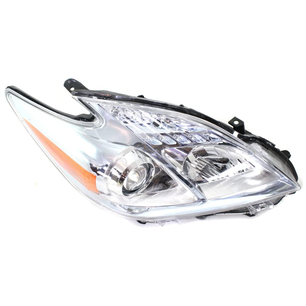 2010-2011 Toyota Prius Headlight Assembly Pair - Driver & Passenger Side (TO2518122 TO2519122 | 81170-47211 81130-47211) - Direct Replacement for Improved Night Visibility & Safety Driving