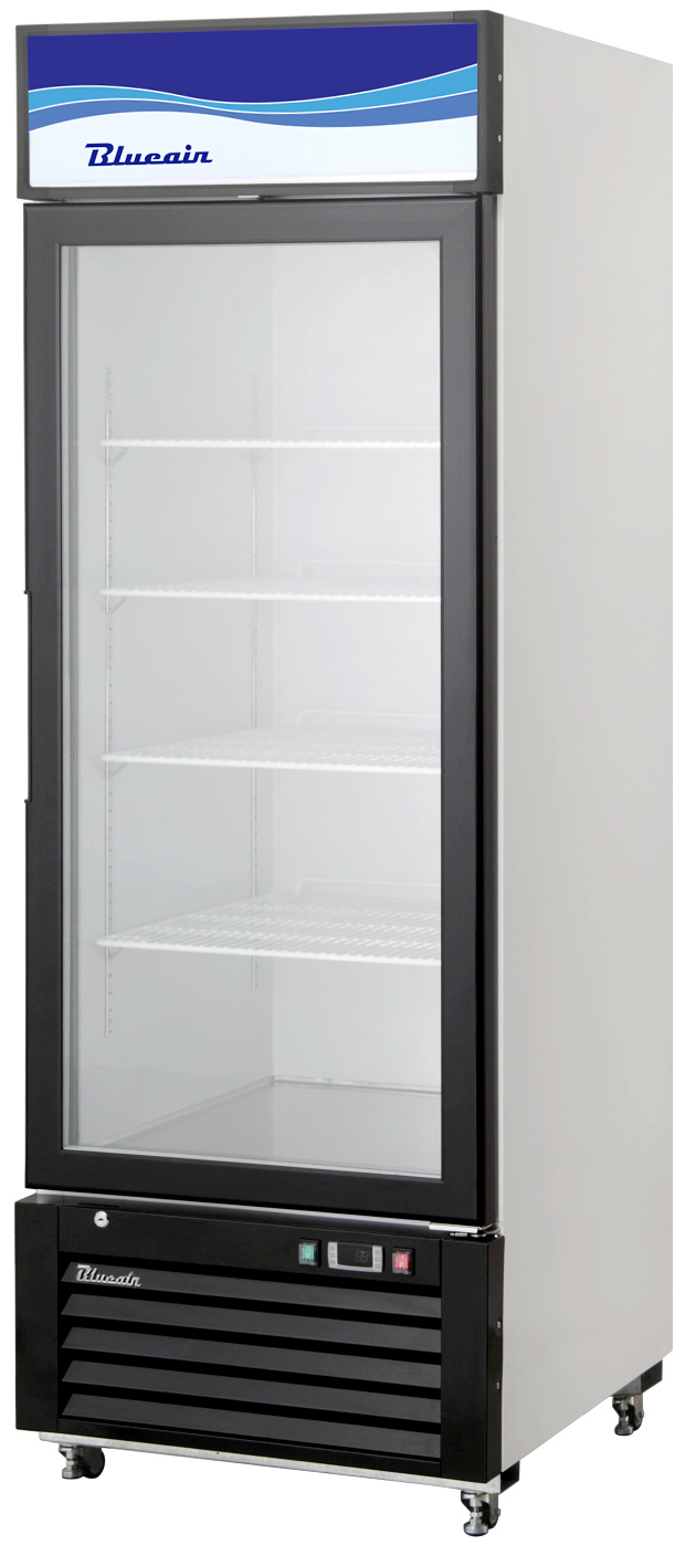 Blue Air BKGM14 HC 14 CuFt Glass Door Refrigerator with Swing Door & R290 Refrigerant - Perfect for Home, Office, or Commercial Kitchen Use