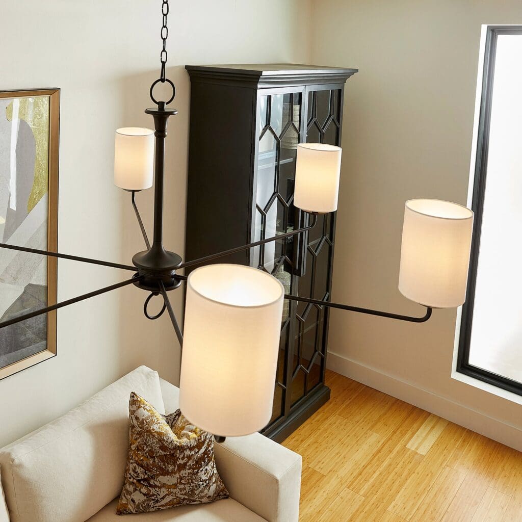 Cyan Design 11433 Ginevra Black Chandelier - Elegant Ceiling Light Fixture for Dining Room, Bedroom & Living Room Decor