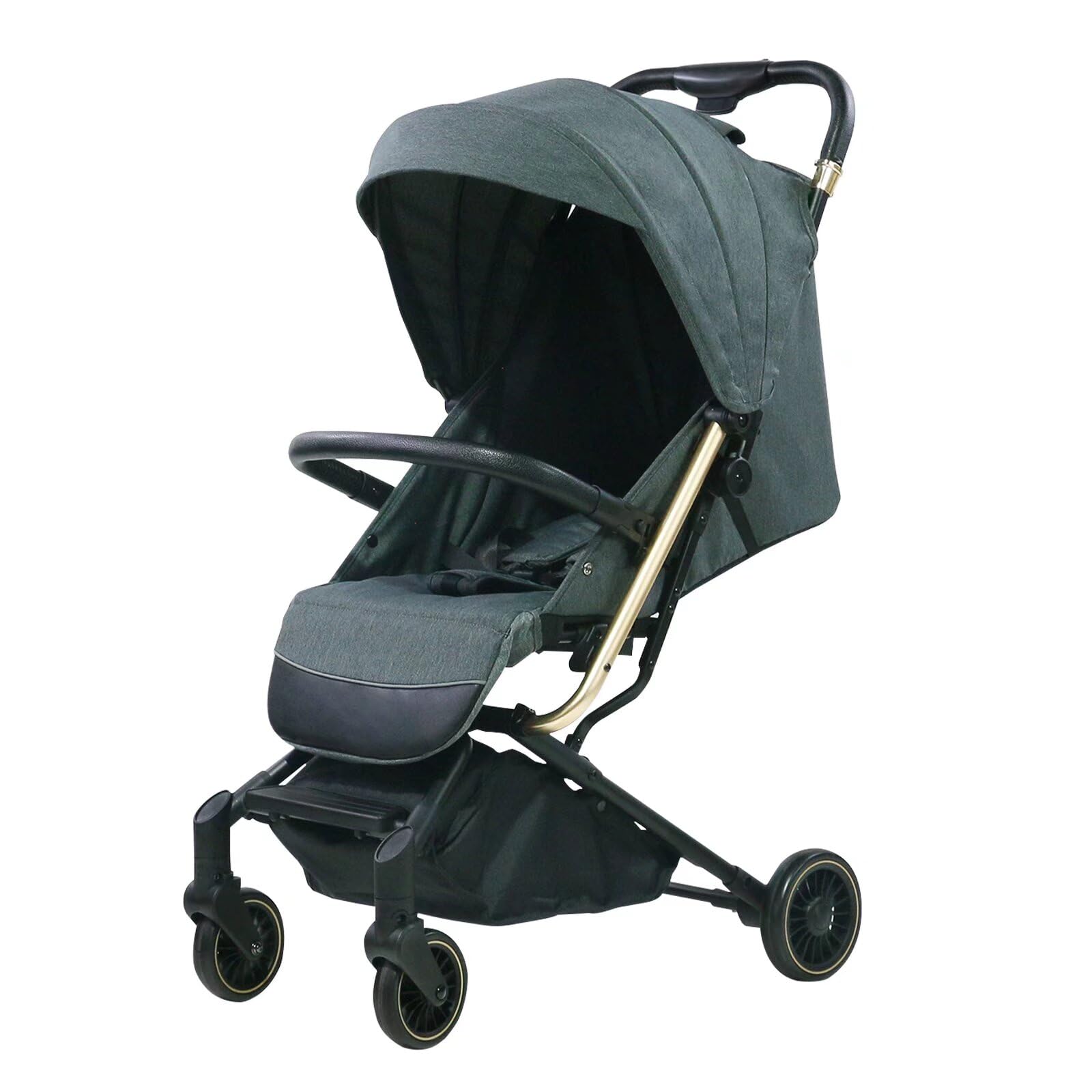 Ultra Lightweight Baby Stroller - Compact Travel Stroller for Toddlers | One-Hand Fold, Airplane-Friendly Design (13lbs) with Sun Canopy & Large Storage Basket | Perfect for Air Travel, Shopping & Daily Walks (Gray)