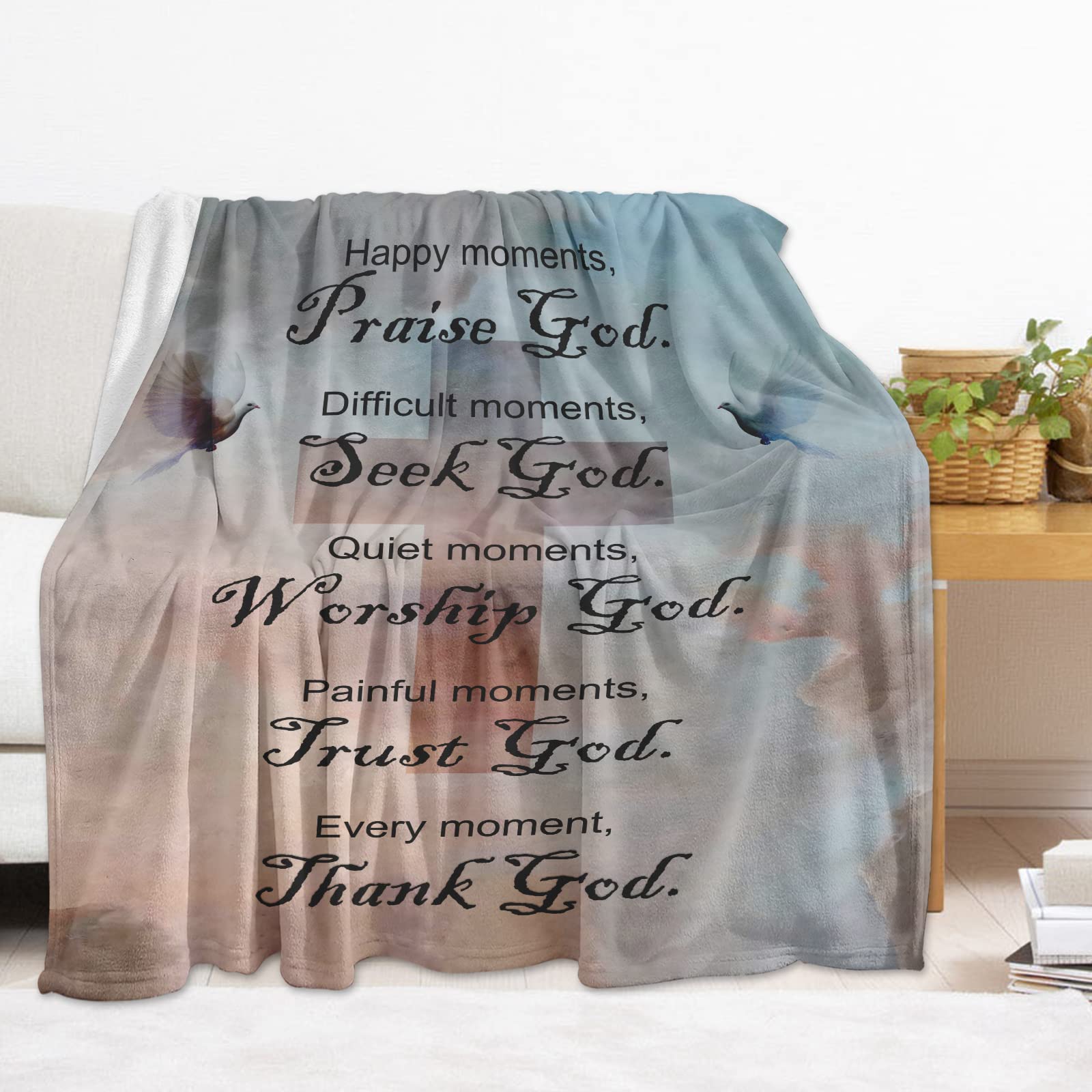 Christian Gifts for Women & Men - Religious Inspirational Healing Blanket 50