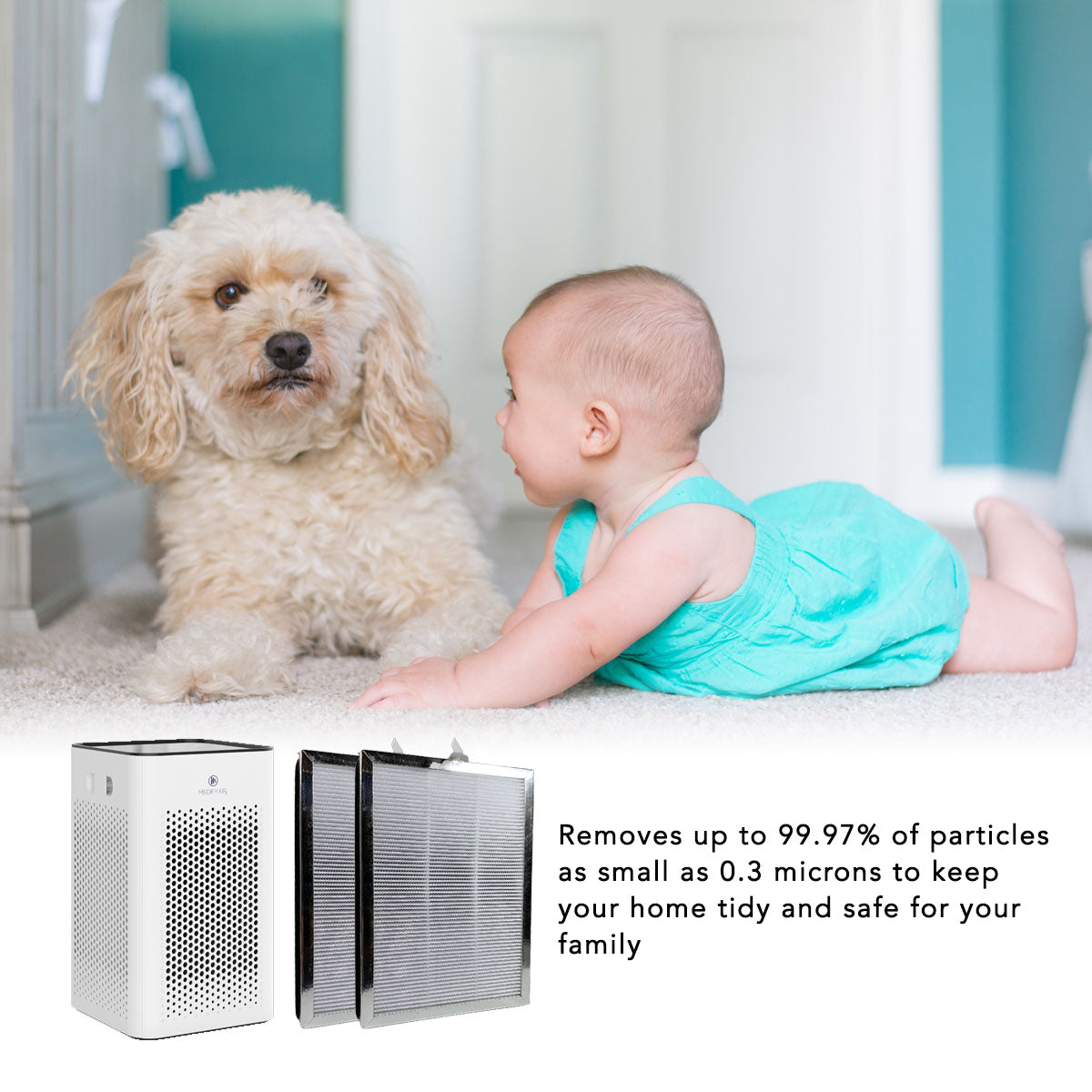 2 Pack True HEPA Filter Replacement for Medify Air MA-25 Air Purifier - Clean Air for Home, Office & Bedroom