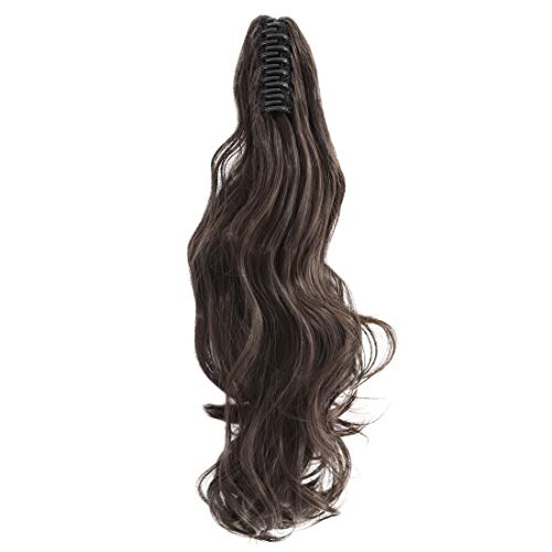 Clip-in Ponytail Hair Extension with Claw Clip - Natural Looking Hairpiece for Instant Volume & Length - Perfect for Parties, Weddings & Everyday Styling