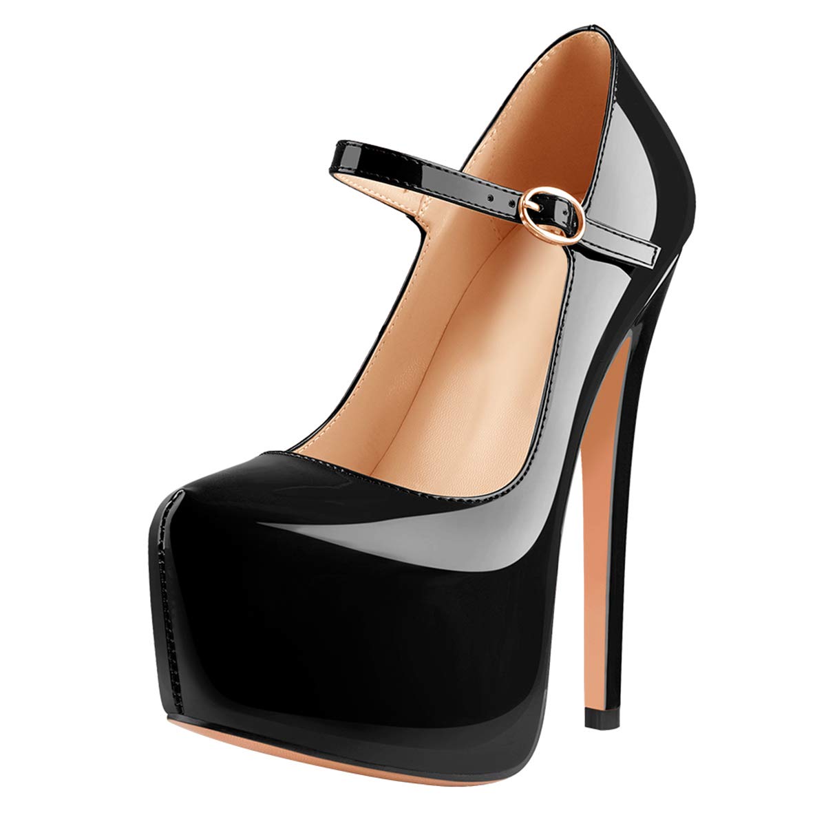 Yolkomo Women's Platform Heels - Ankle Strap Stiletto High Heel Sandals for Party, Wedding & Evening Wear | Comfortable Dress Shoes for Women