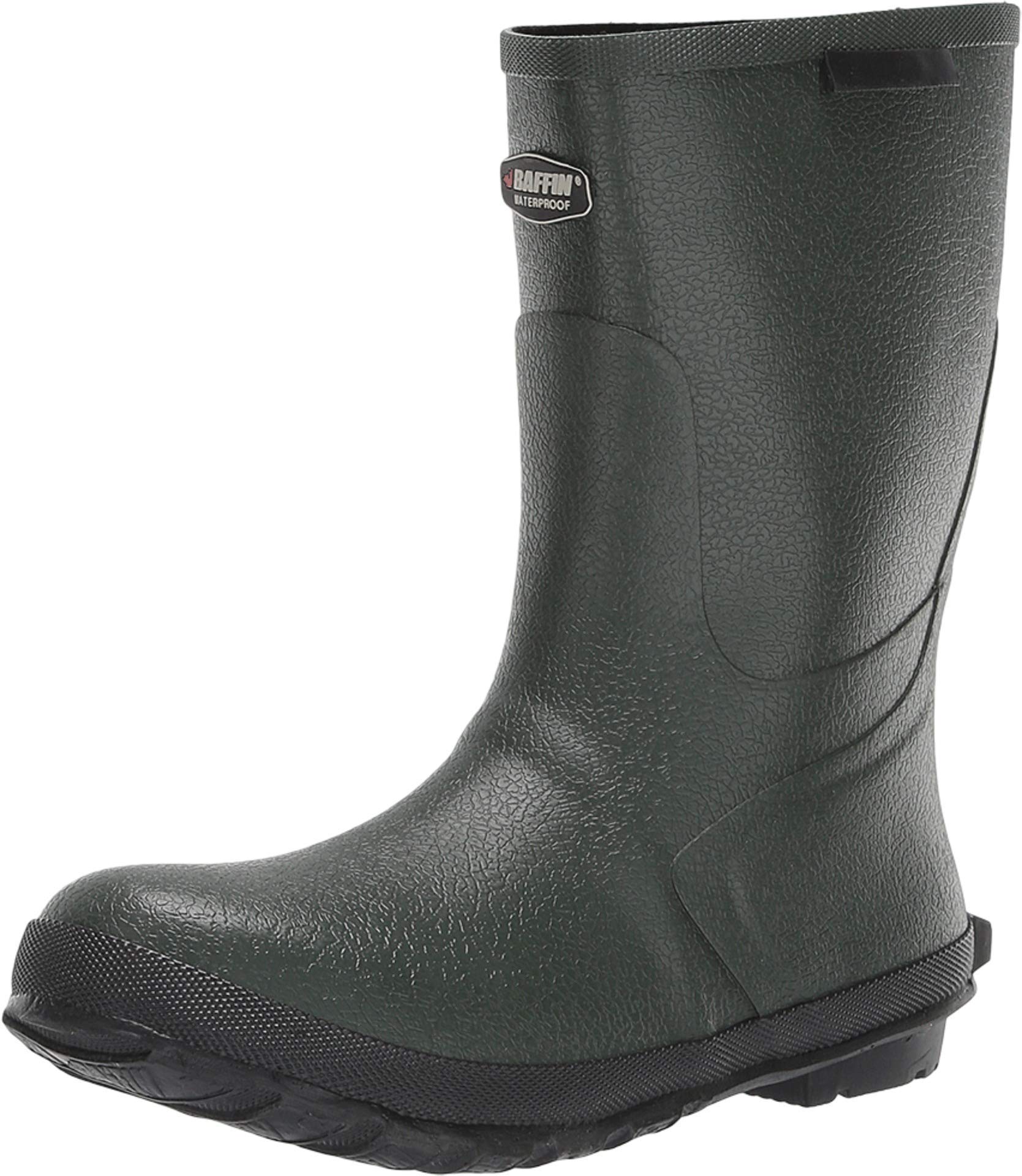 Baffin Men's Waterproof Mid Calf Rain Boots - Green | Outdoor Work, Fishing & Hunting Footwear for Wet Conditions