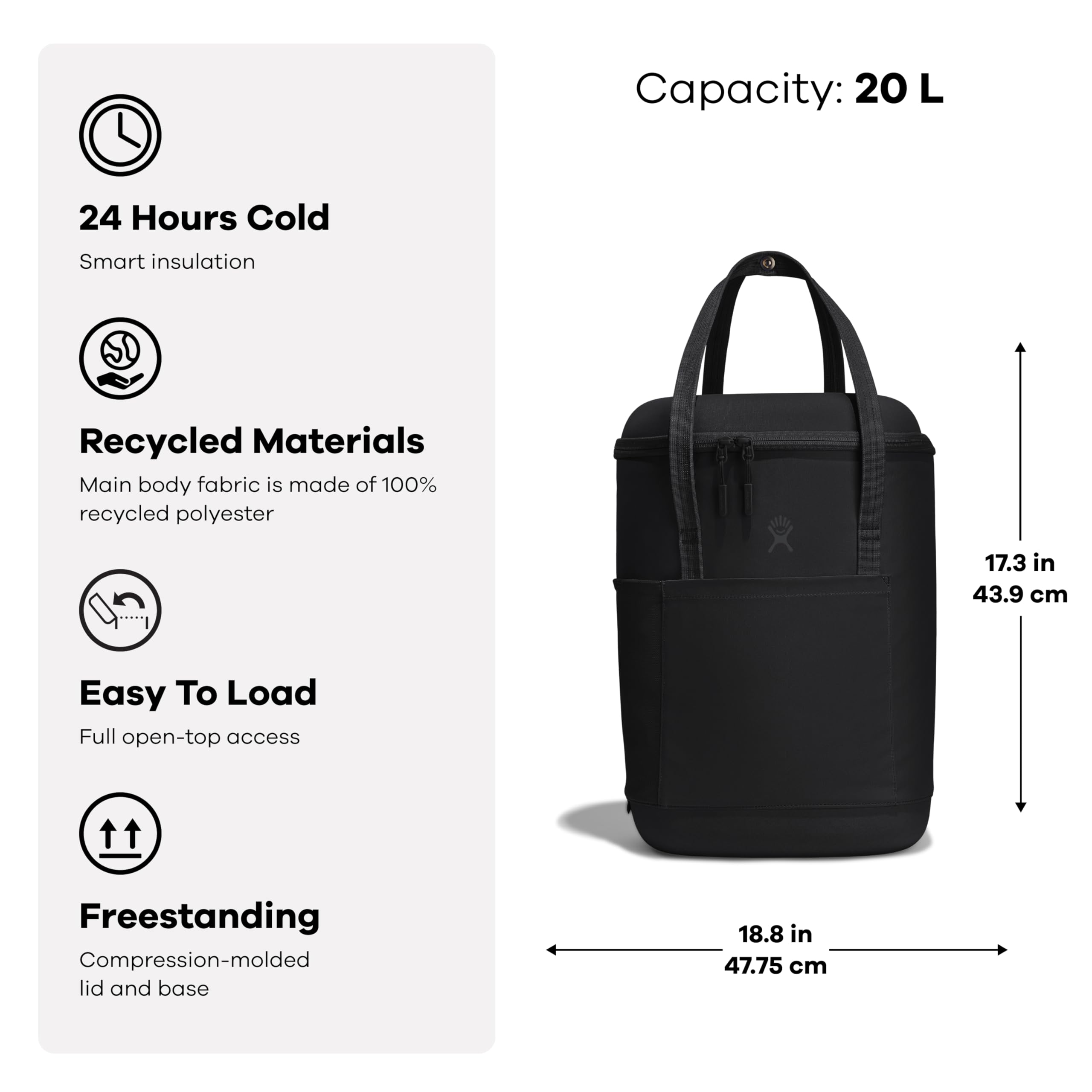 HYDRO FLASK Insulated Cooler Bag - 24-Hour Leakproof Soft Cooler with Zipper for Lunch, Beach, Camping, Work & Travel | Perfect for Picnics, Outdoor Adventures & Daily Commute