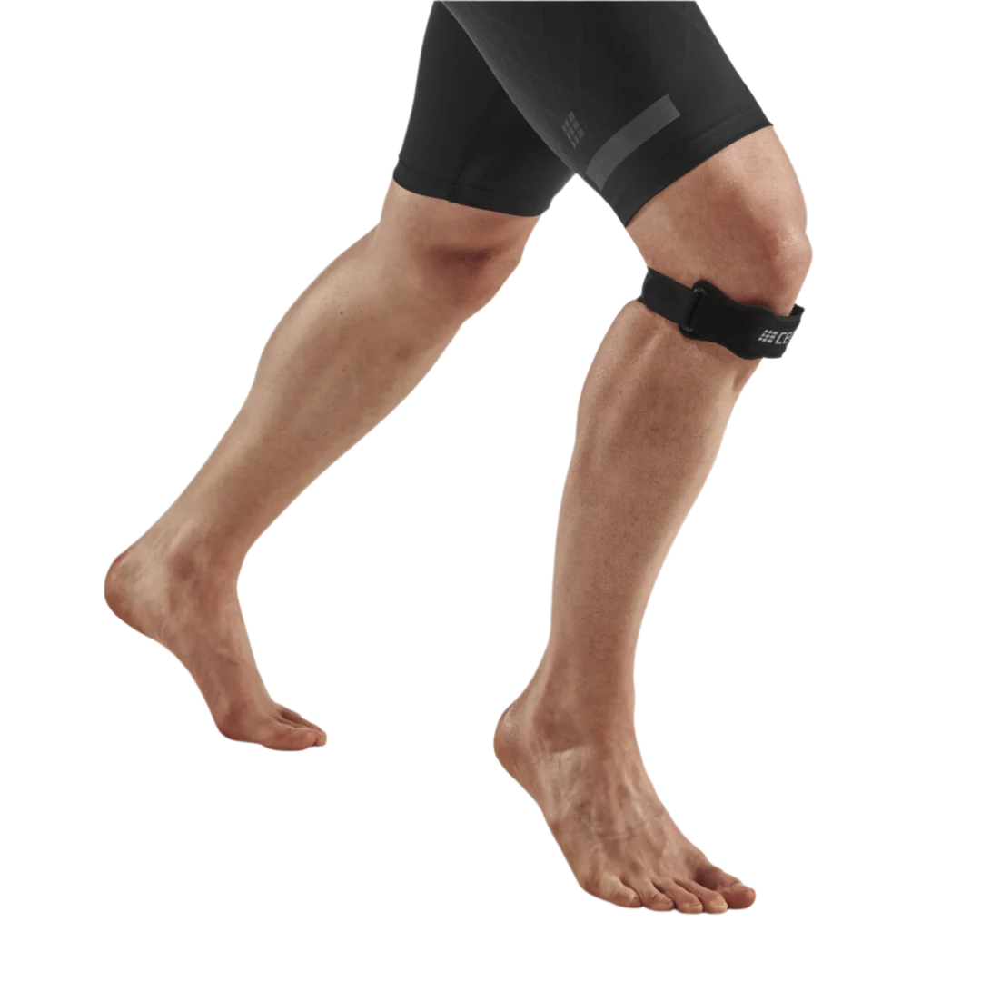CEP Unisex Mid Support Patella Strap - Black | Knee Pain Relief for Running, Cycling & Sports | Adjustable Compression Band for Joint Support