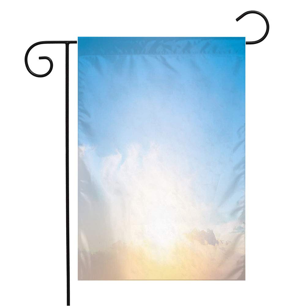 Blue Sun Cloudy Sky Sunset Nature Sunrise Garden Flag - 12x18 Inch Seasonal Outdoor Decor for Patio, Lawn & Home | Perfect Gift for Nature Lovers & Garden Enthusiasts