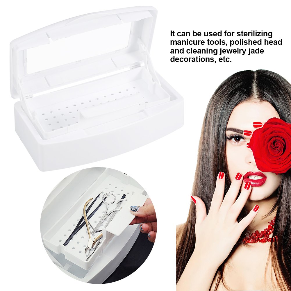 Professional Nail Tools Sterilizer Tray - UV Disinfection Box for Manicure & Pedicure Tools - Salon-Grade Sanitizing Container for Nail Salons & Home Use