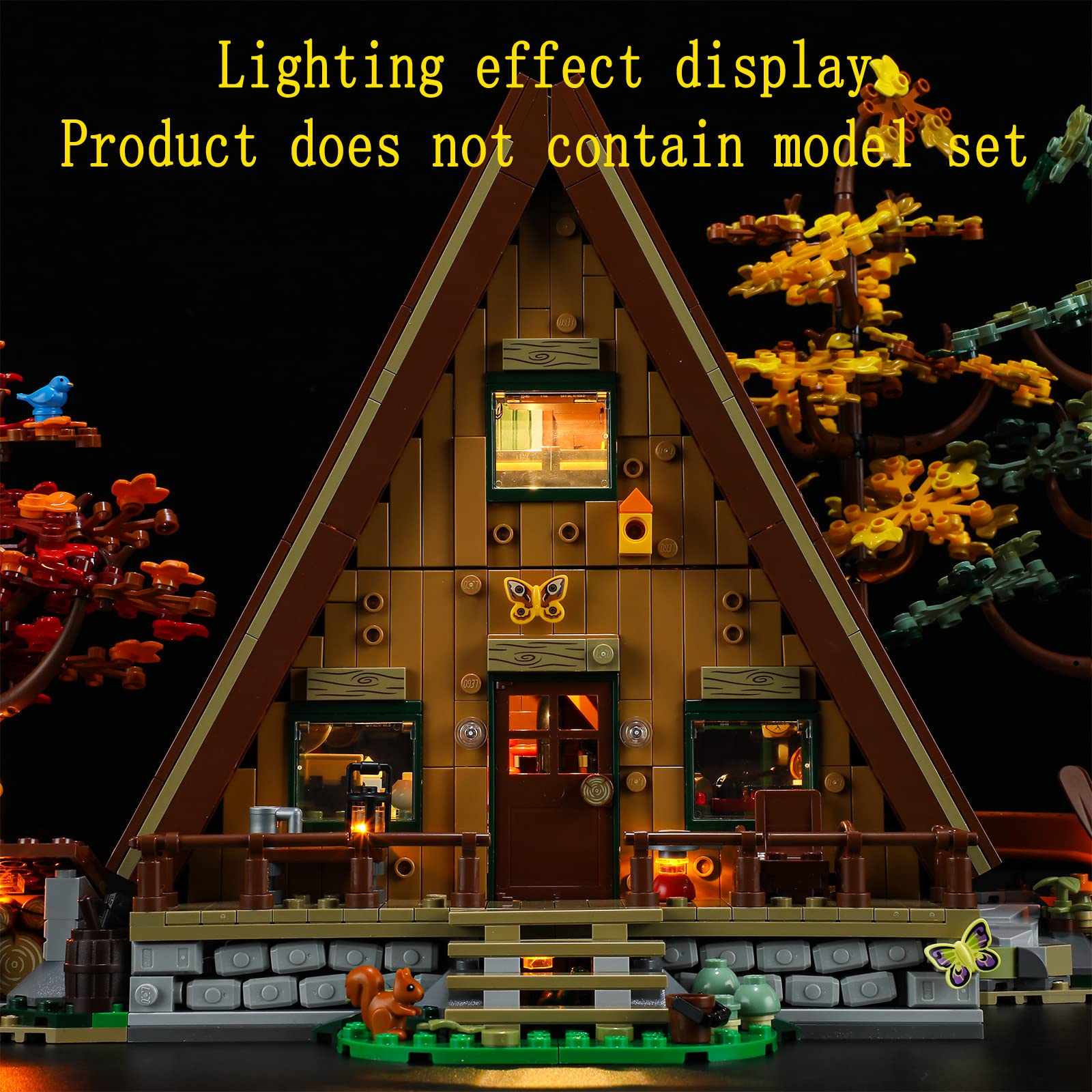 GEAMENT LED Lighting Kit for LEGO Ideas 21338 A-Frame Cabin - Compatible with Building Blocks (Model Not Included) - Perfect for Home Decoration, Gift Giving & LEGO Enthusiasts