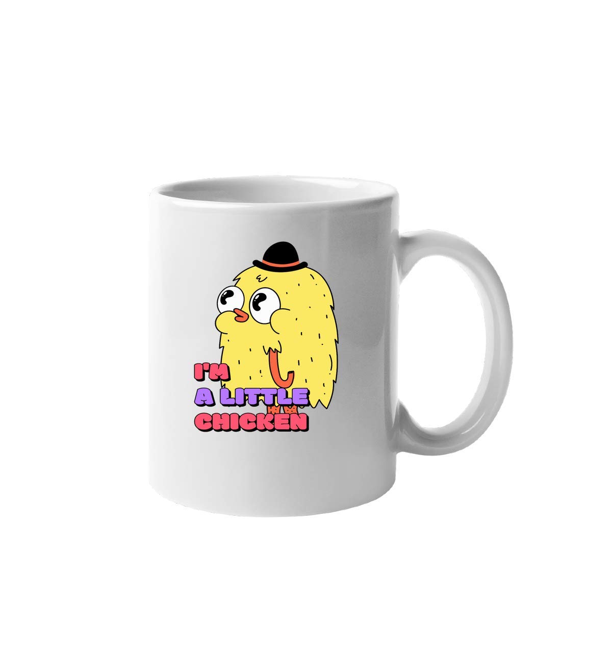 Funny Farm Animal Ceramic Coffee Mug - 'I'm A Little Chicken' Humor Design for Tea & Coffee Lovers - Perfect for Office, Home Use & Gift Giving