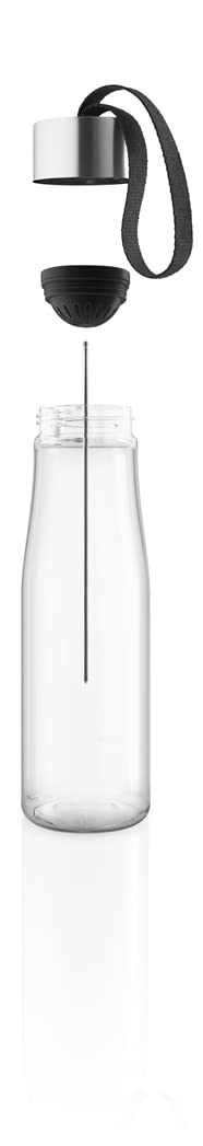 EVA SOLO My Flavour Drinking Bottle 0.5L - BPA-Free, Leakproof & Dishwasher Safe - Scandinavian Design Water Bottle with Carry Strap (Black) - Perfect for Gym, Hiking, Travel & Everyday Hydration