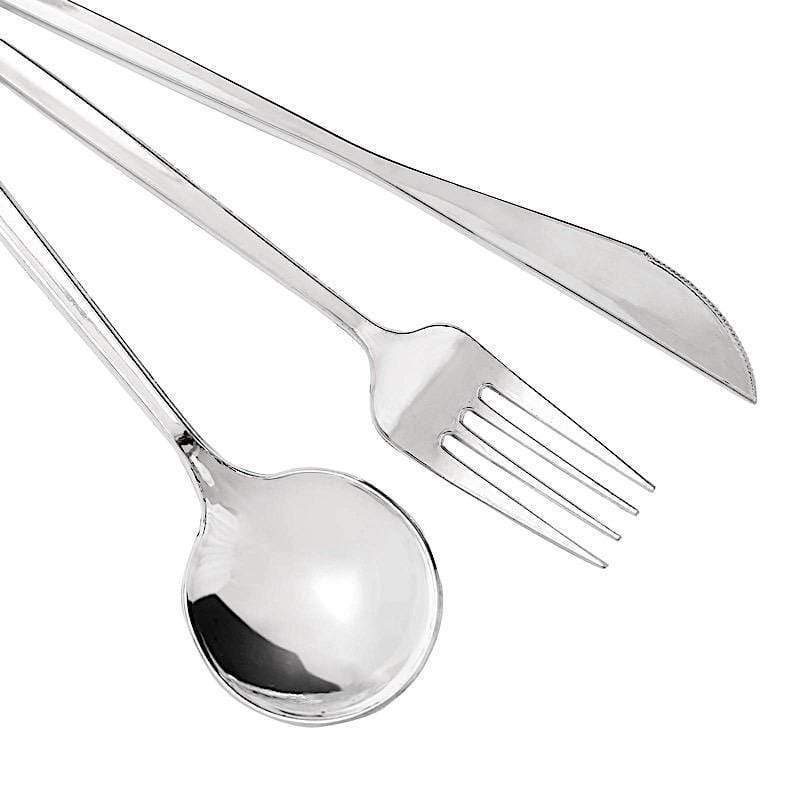 24-Piece Premium Plastic Cutlery Set - Disposable Spoons, Forks & Knives for Parties, Picnics & Outdoor Dining - BPA-Free Eco-Friendly Tableware