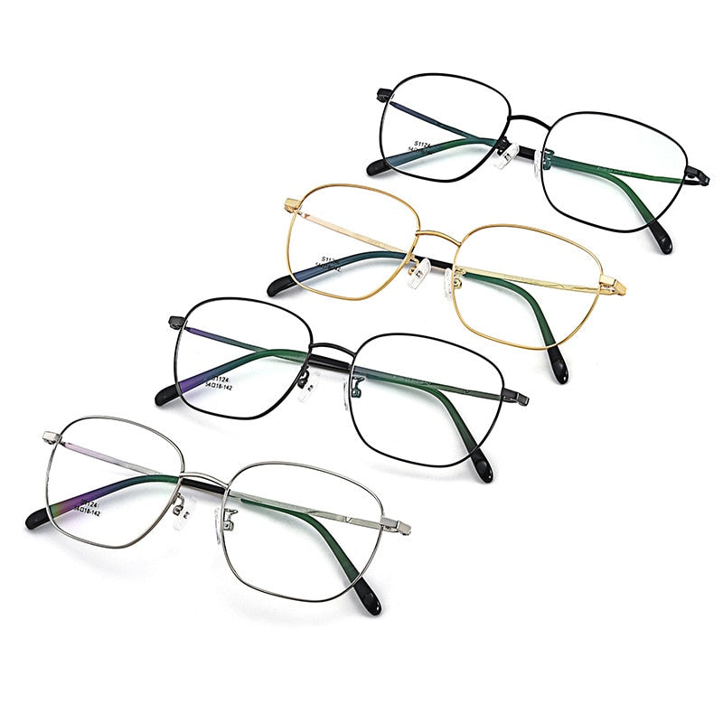 Bclear Men's Full Rim Titanium Alloy Eyeglasses ZT1124 - Lightweight Durable Glasses for Work, Reading & Driving