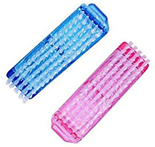 Trendy Club Nail Brush Set of 2 - Professional Handle Nail Cleanser & Hand Scrubbing Cleaning Brush for Manicure, Pedicure & Home Spa Care