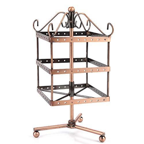 Rotatable Jewelry Display Stand for Earrings & Bracelets - Bronze Finish | Perfect for Boutiques, Jewelry Stores & Home Organization
