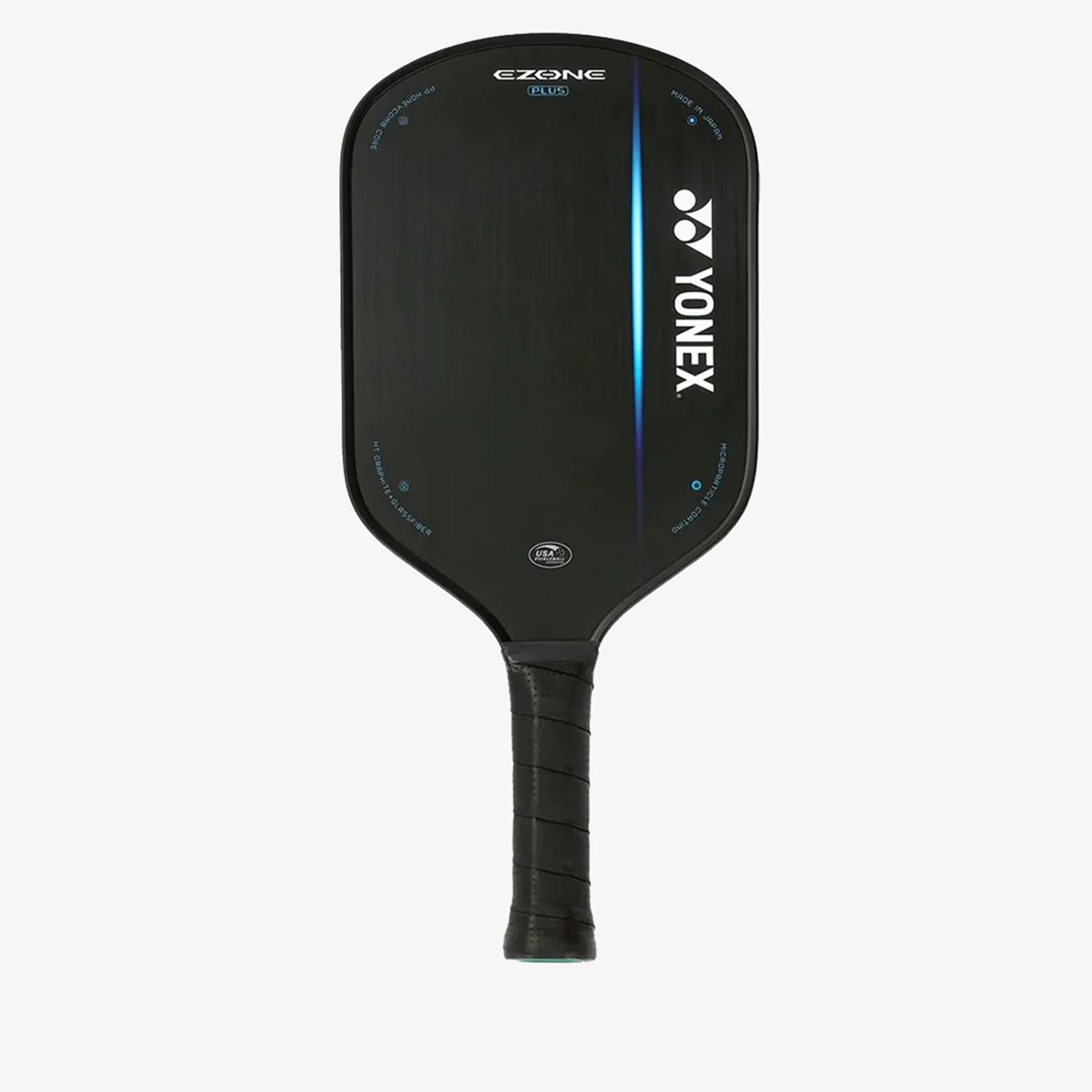 Yonex Ezone Plus Midweight Pickleball Paddle - Carbon Fiber Face with Shock Absorbing Core - Perfect for Competitive Play & Recreational Games (Black)