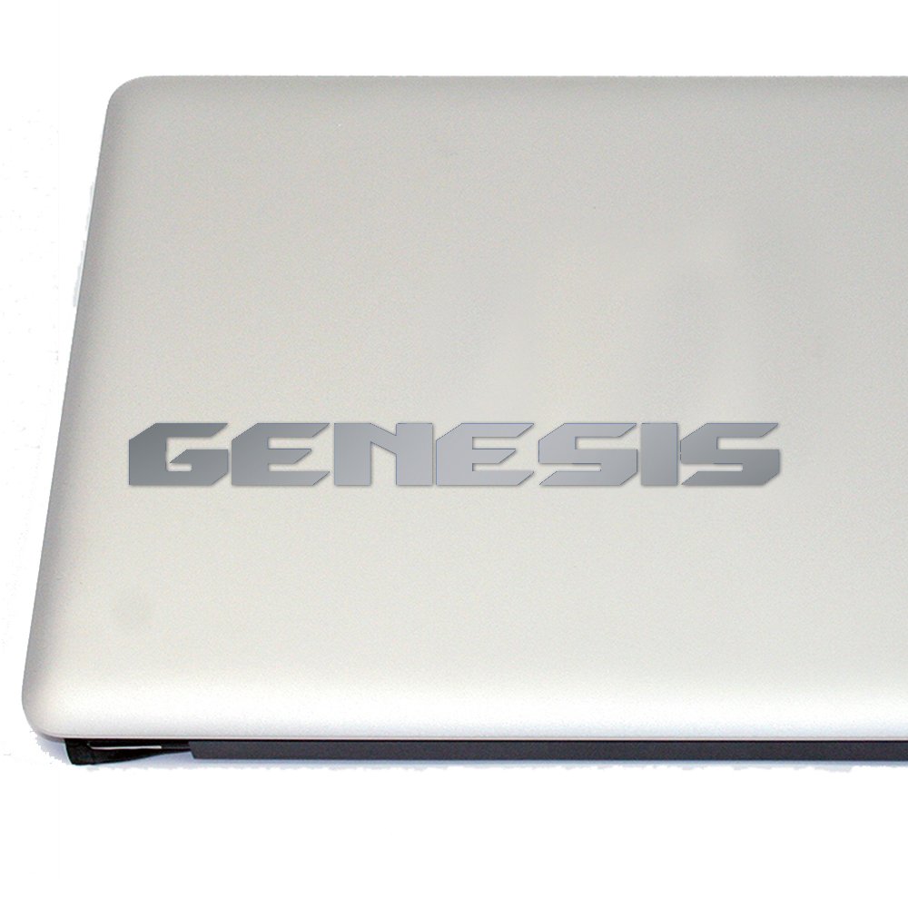 Genesis Vinyl Decal for Cosplay & Fan Gear - Silver | Perfect for Laptops, Cars & Gaming Setups