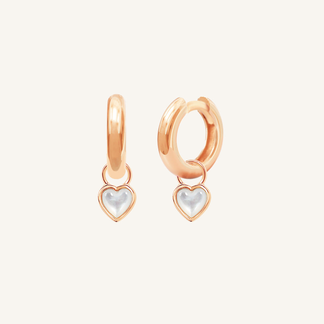 Devote Heart Plain Hoops Earrings for Women - Simple Minimalist Gold/Silver Hoop Earrings - Perfect for Everyday Wear, Office & Date Night