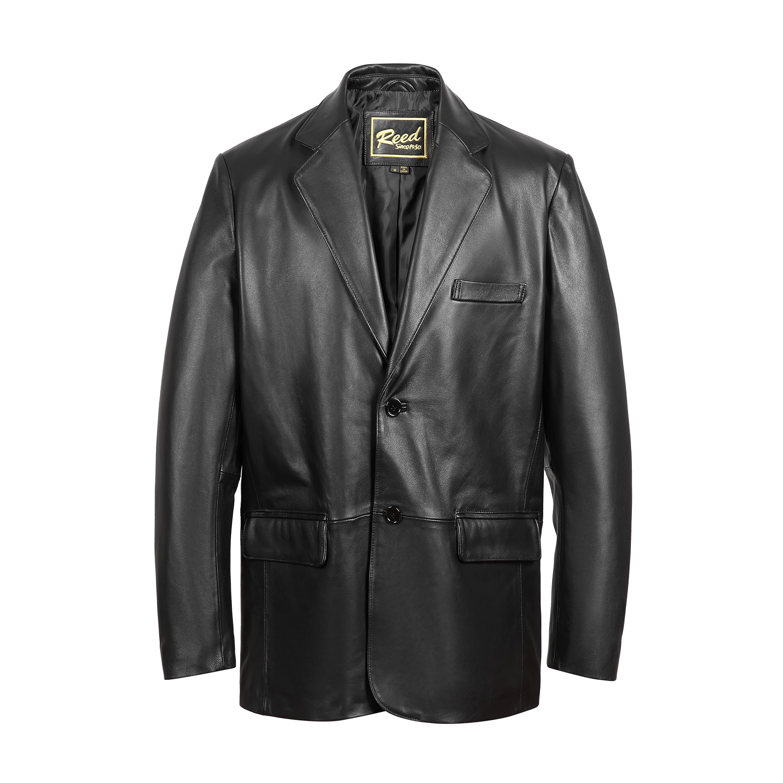 Premium Men's Lamb Skin Leather Blazer - Imported Genuine Leather Jacket for Business, Office & Formal Occasions | Slim Fit Blazer for Men | Wedding, Interview & Dinner Party Attire