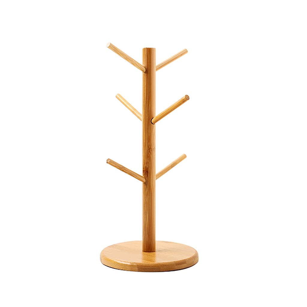 Bamboo Cup Holder - Creative Household Organizer for Water Cups, Teacups & Mugs - Space-Saving Storage Rack for Kitchen, Office, or Bathroom Organization